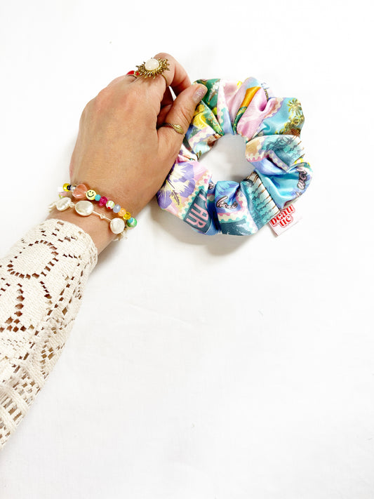 The OG scrunchie in postcard print