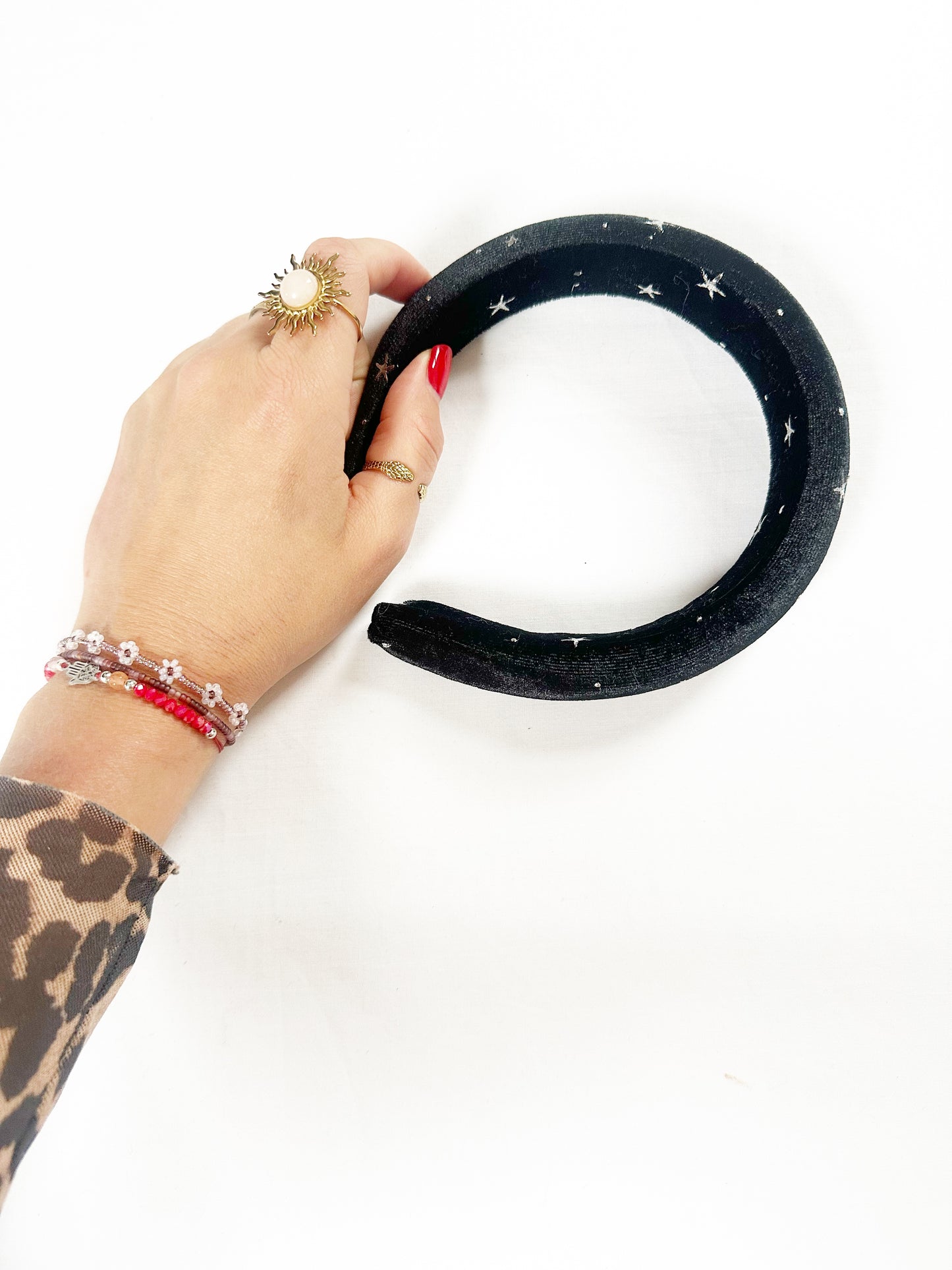 Classic Headband in black and silver star