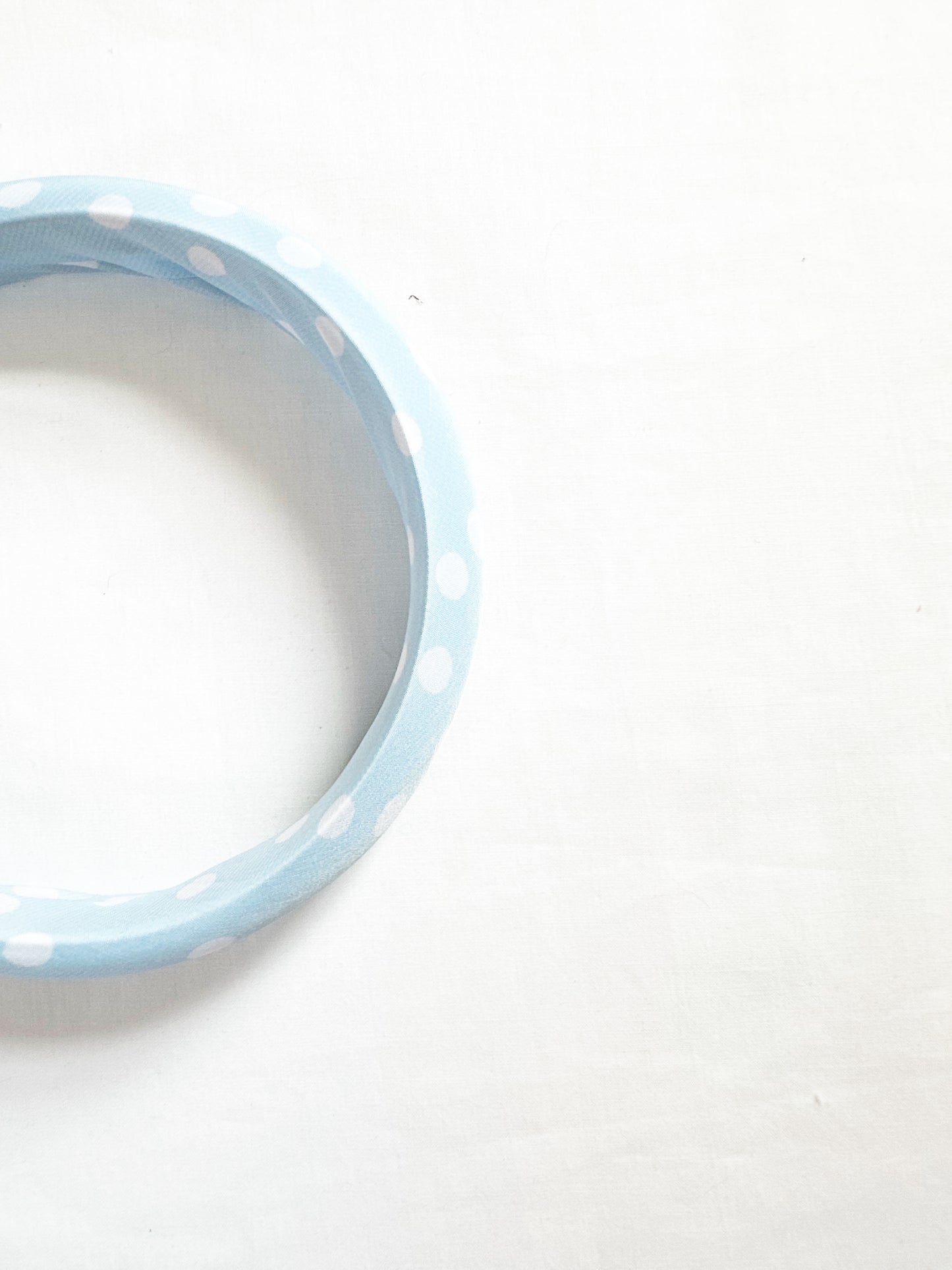 Classic Headband in baby blue polka dot