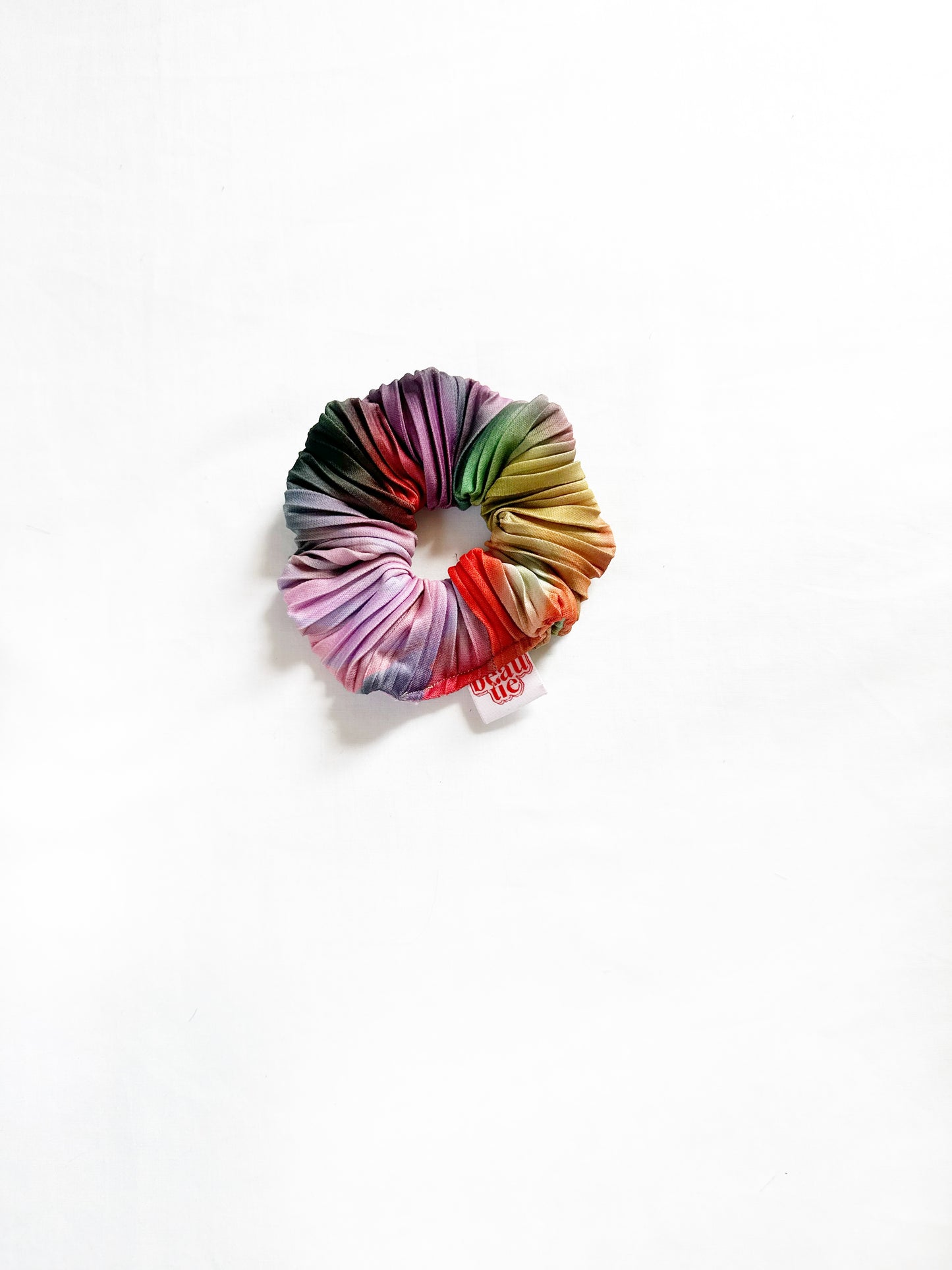 Mini scrunchie in multicolour plisse