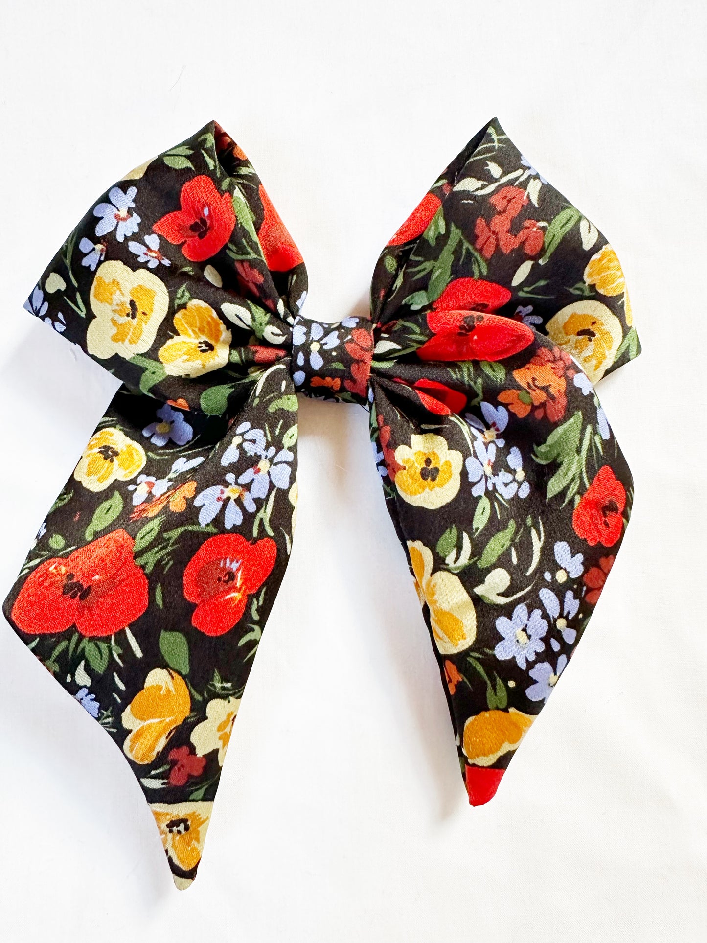 Hair Bow in Mabel floral silk