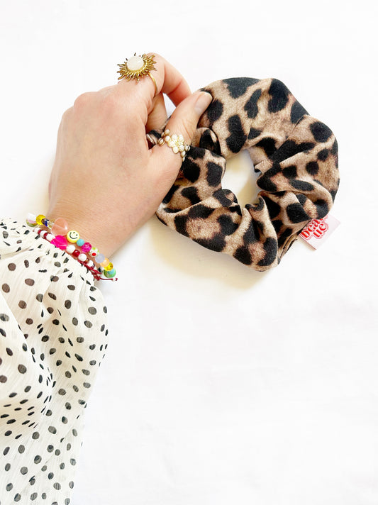 OG scrunchie in leopard print