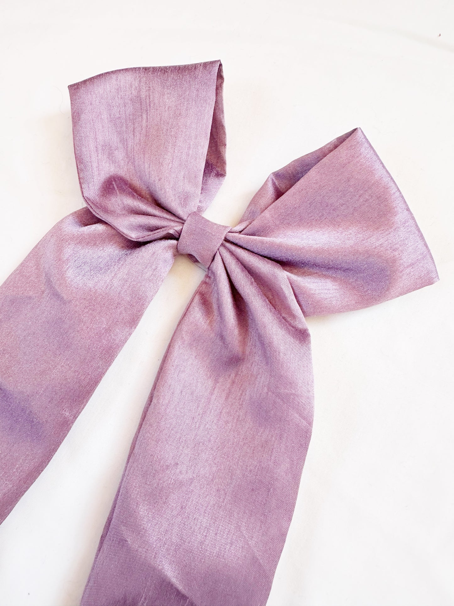 POWER Hair Bow in lilac silk