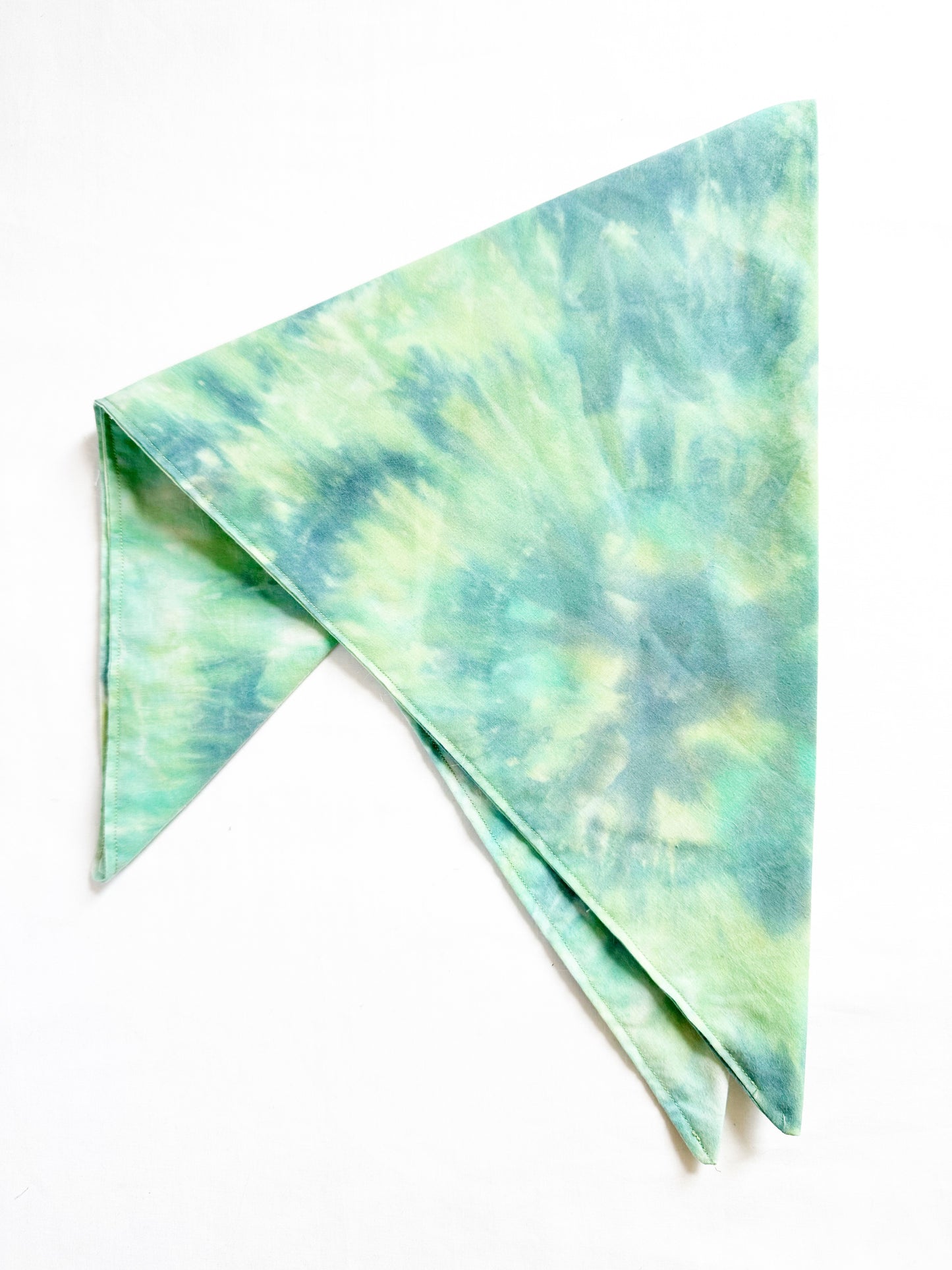 Bandana & neck scarf in green tie dye