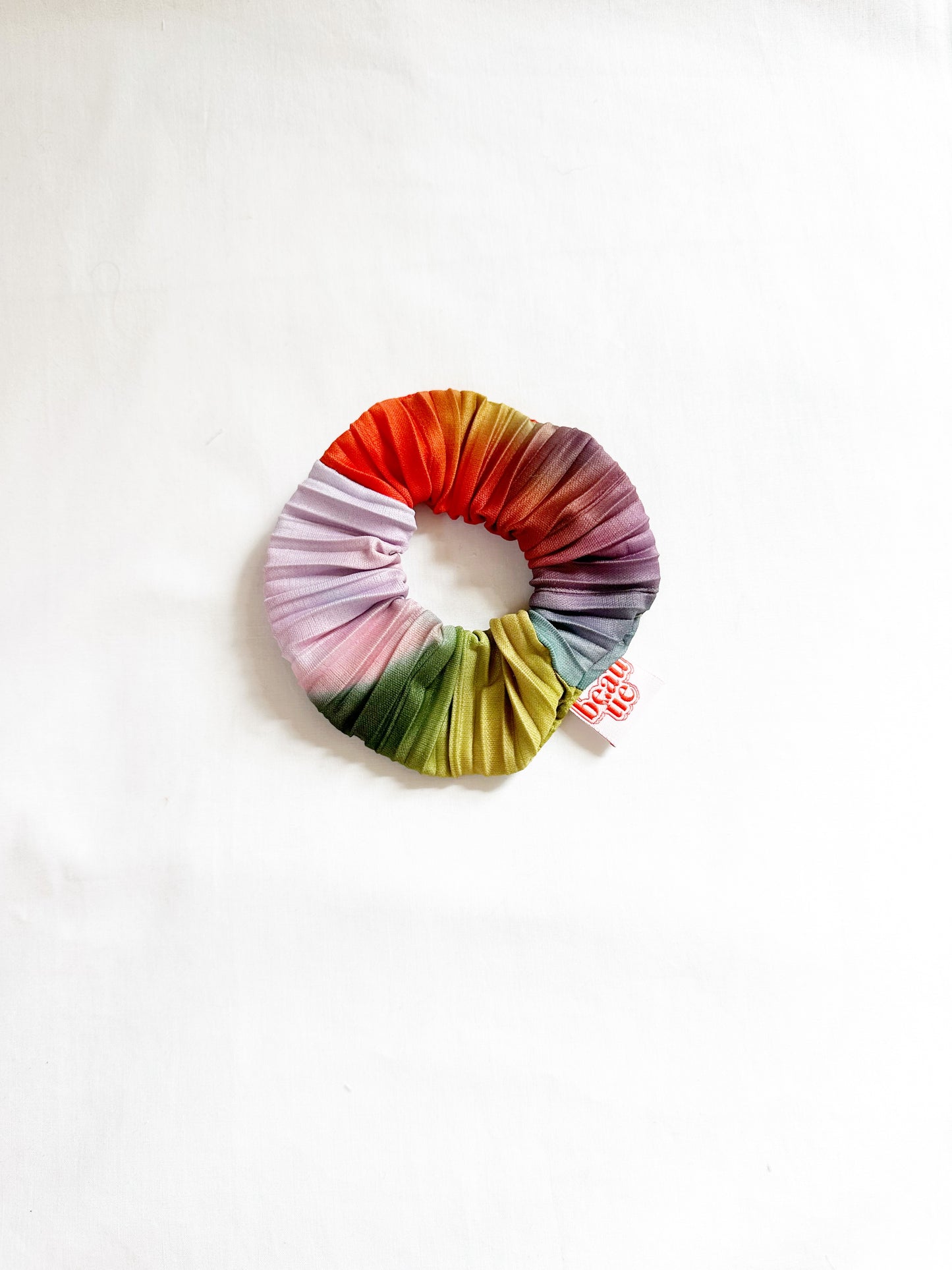 Mini scrunchie in multicolour plisse