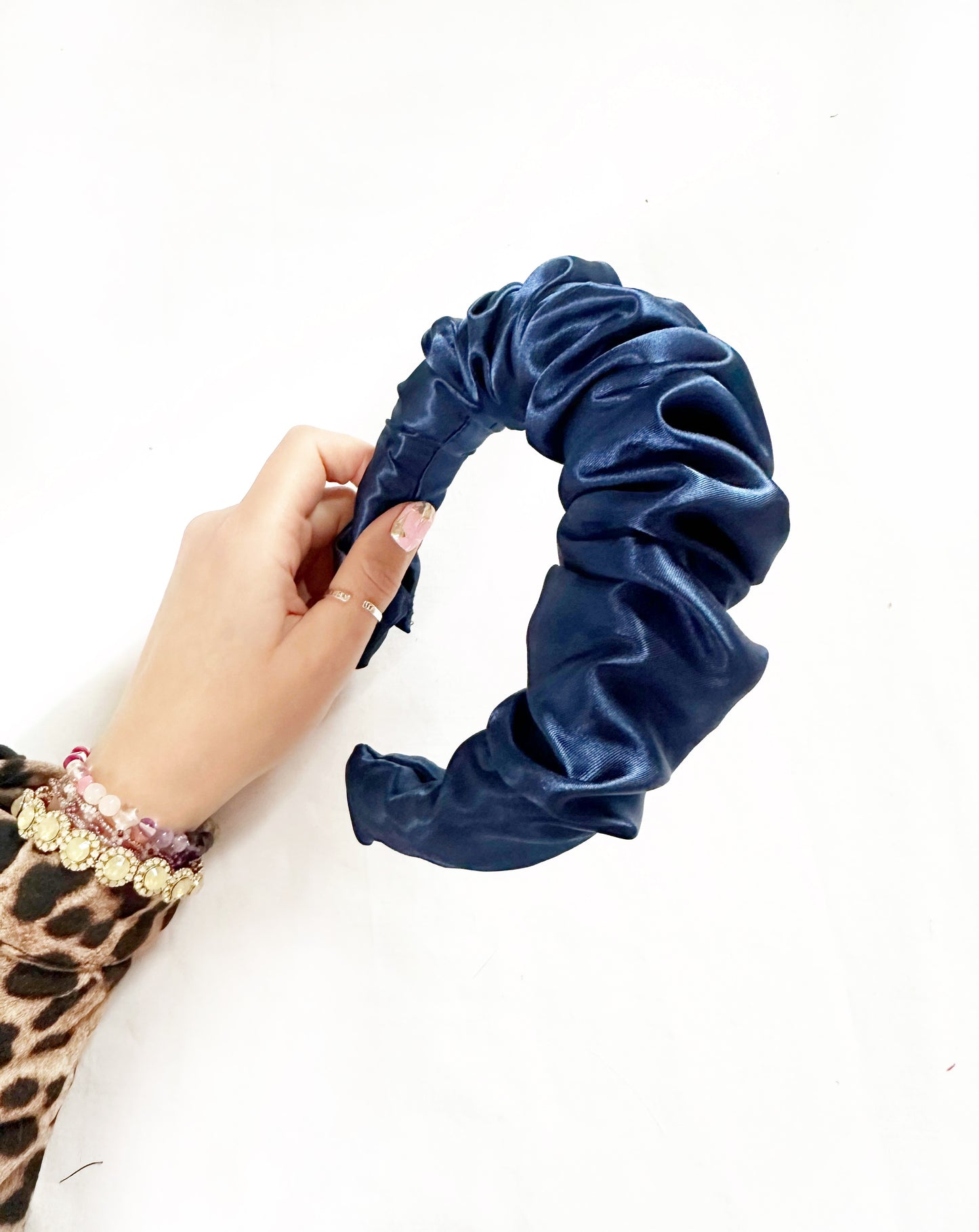 Ruffle Headband in royal blue