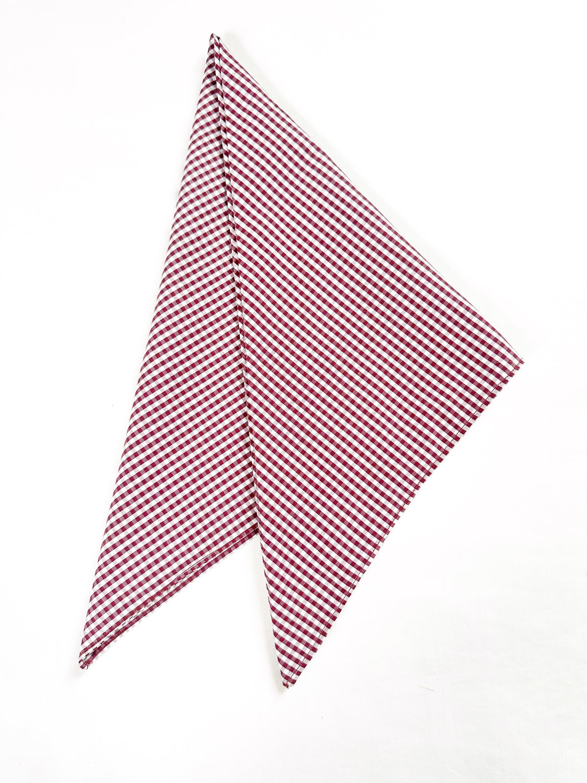 Bandana & neck scarf in burgundy gingham