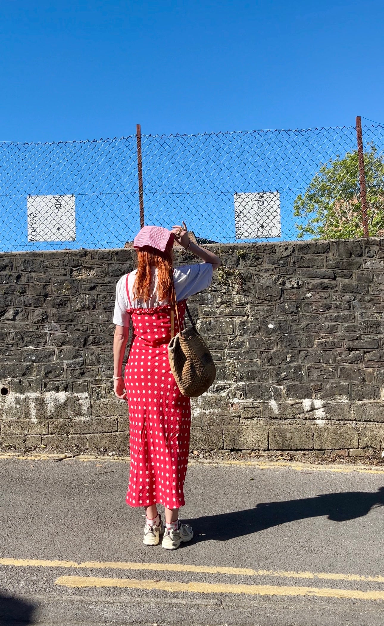 Bandana & neck scarf in red white gingham