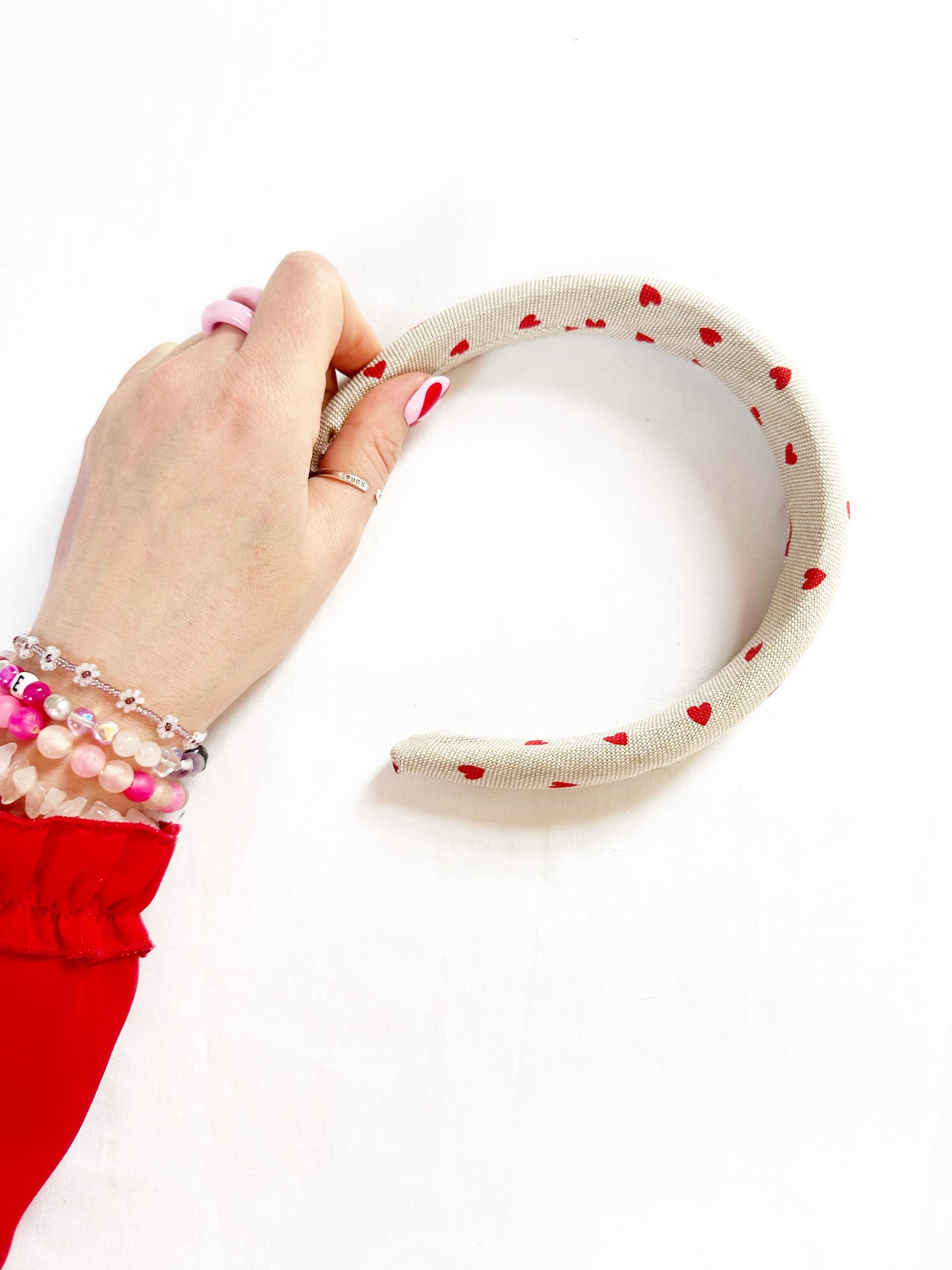 Classic Headband in heart print