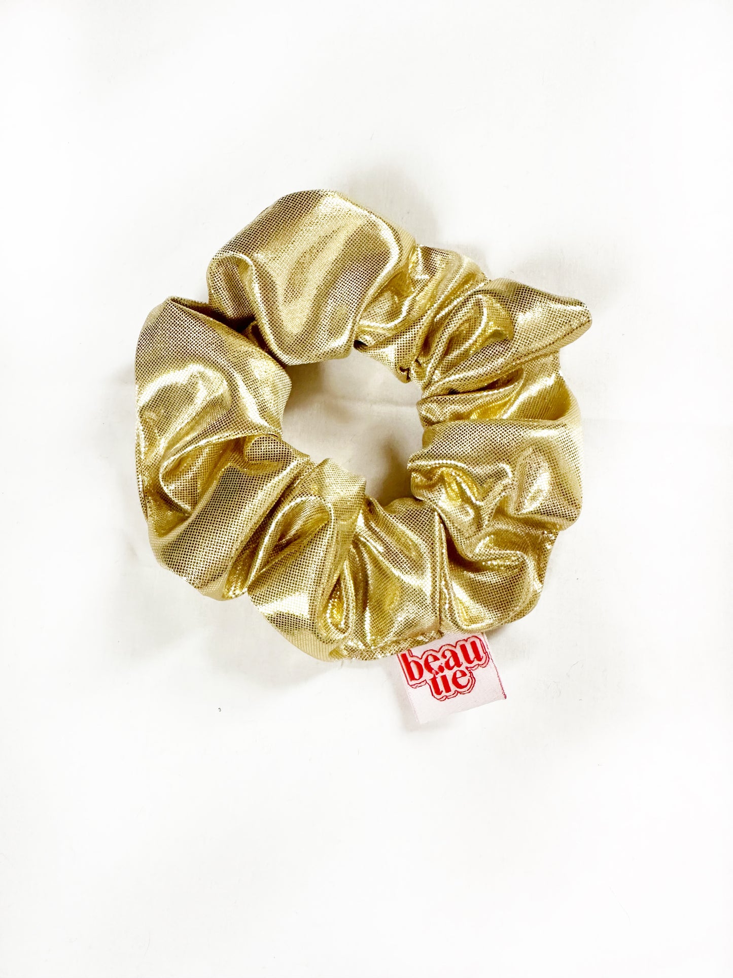 OG scrunchie in gold lamé