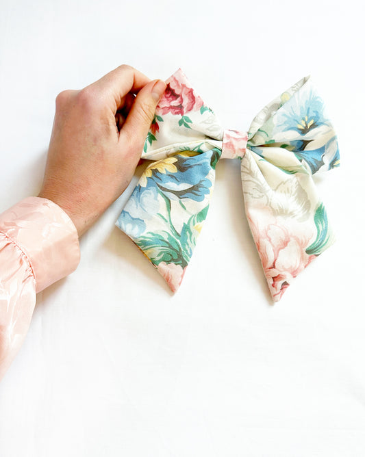Winnie Beau hair bow in floral cotton