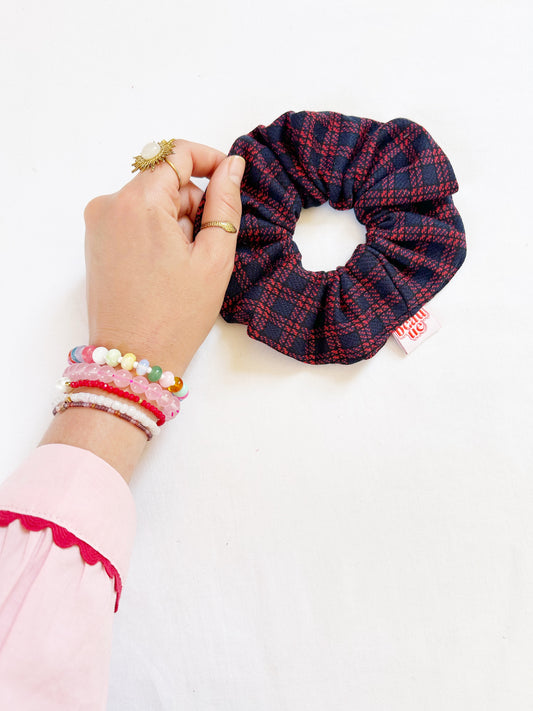 OG scrunchie in tartan wool