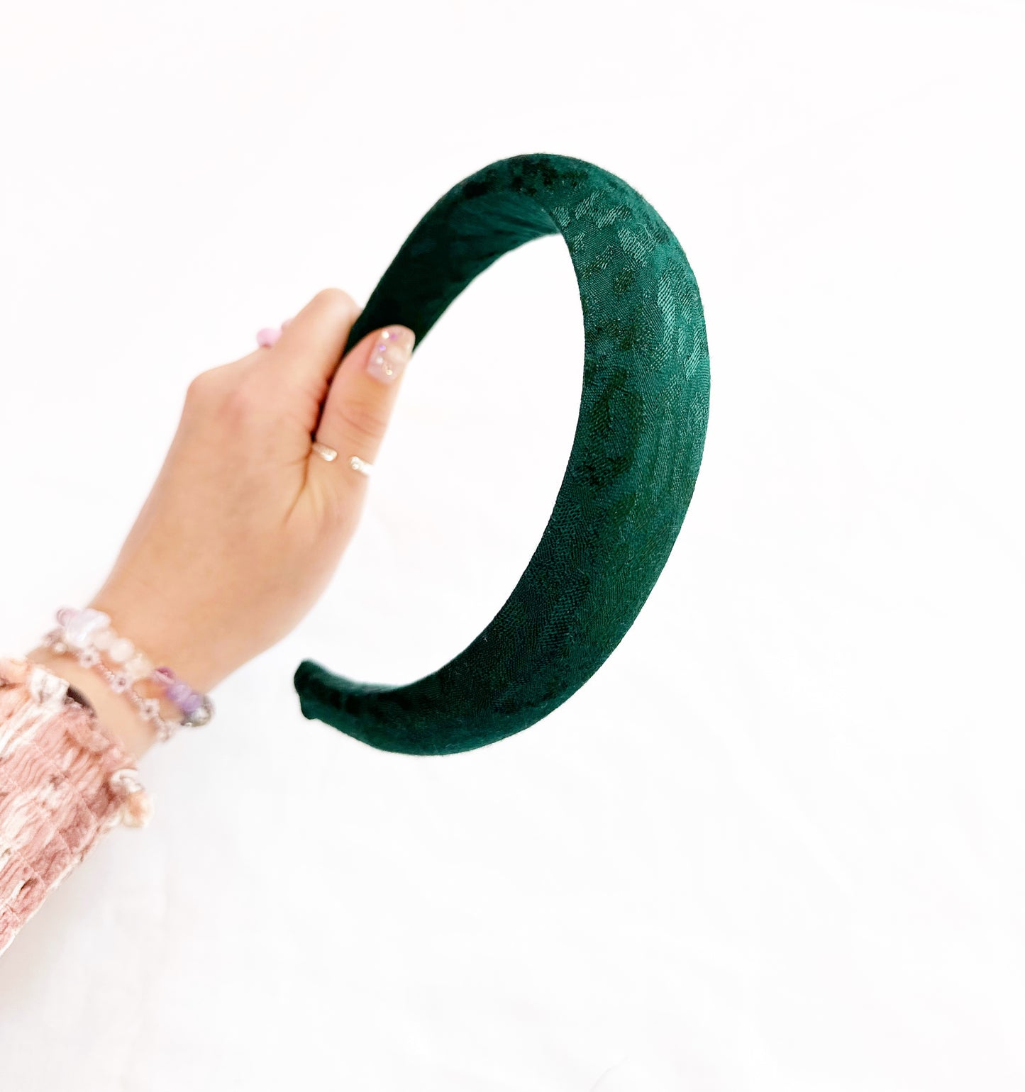 Classic Headband in green leopard