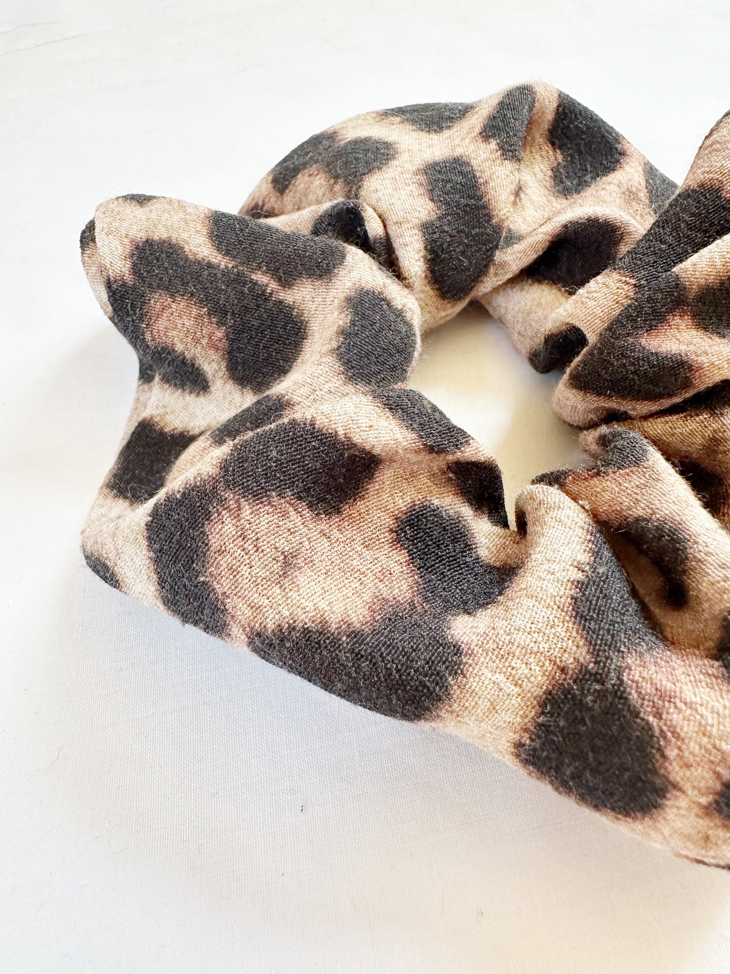 OG scrunchie in leopard print