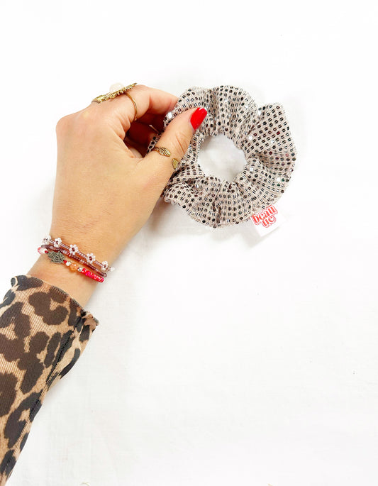 Mini discoball scrunchie