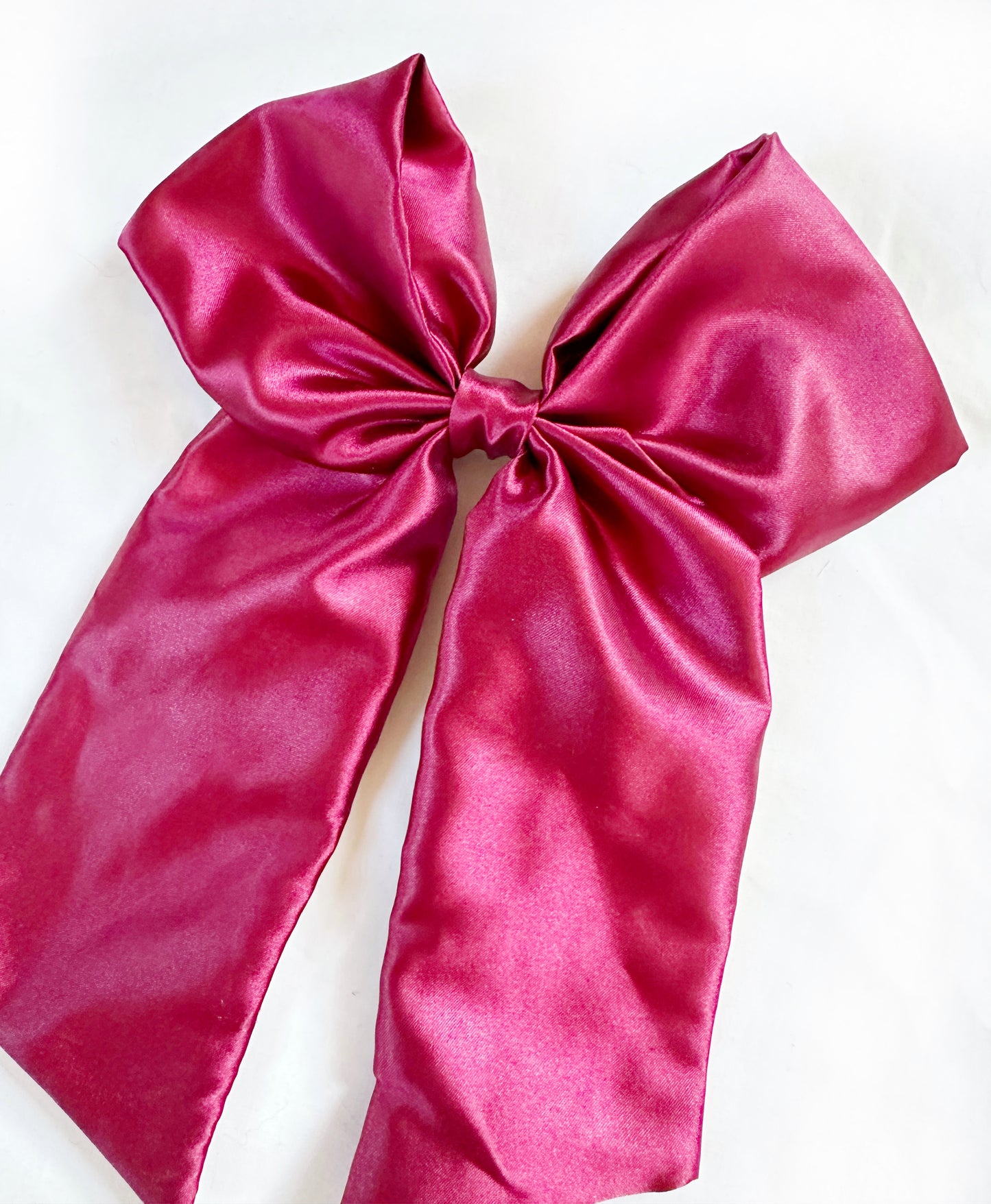 POWER Hair Bow in Merlot silk