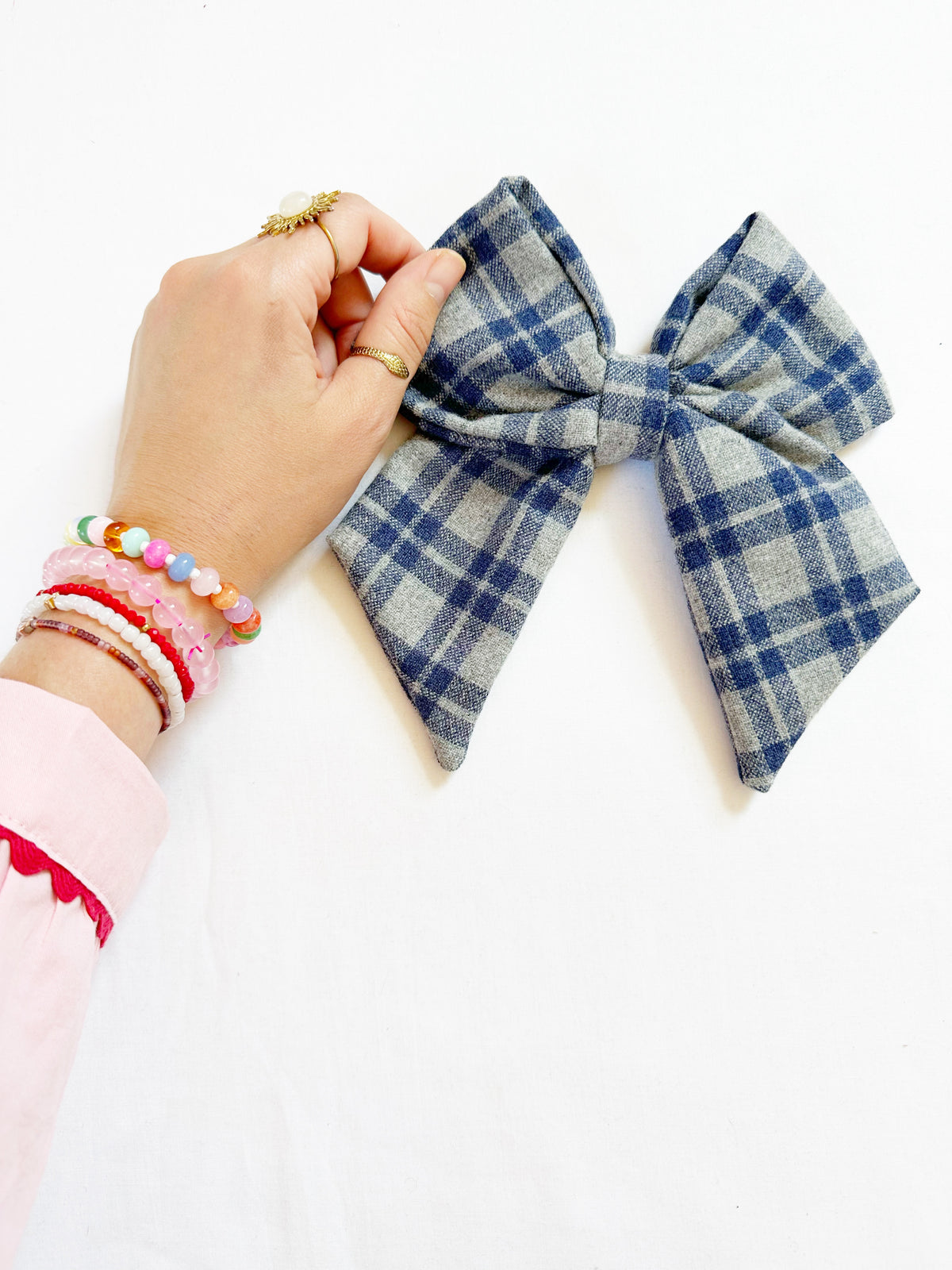 Beau hair bow in Laura Ashley tartan