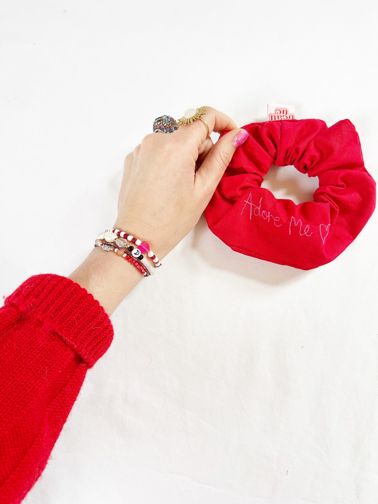 The Scribble Scrunchie - personalised embroidered word scrunchies