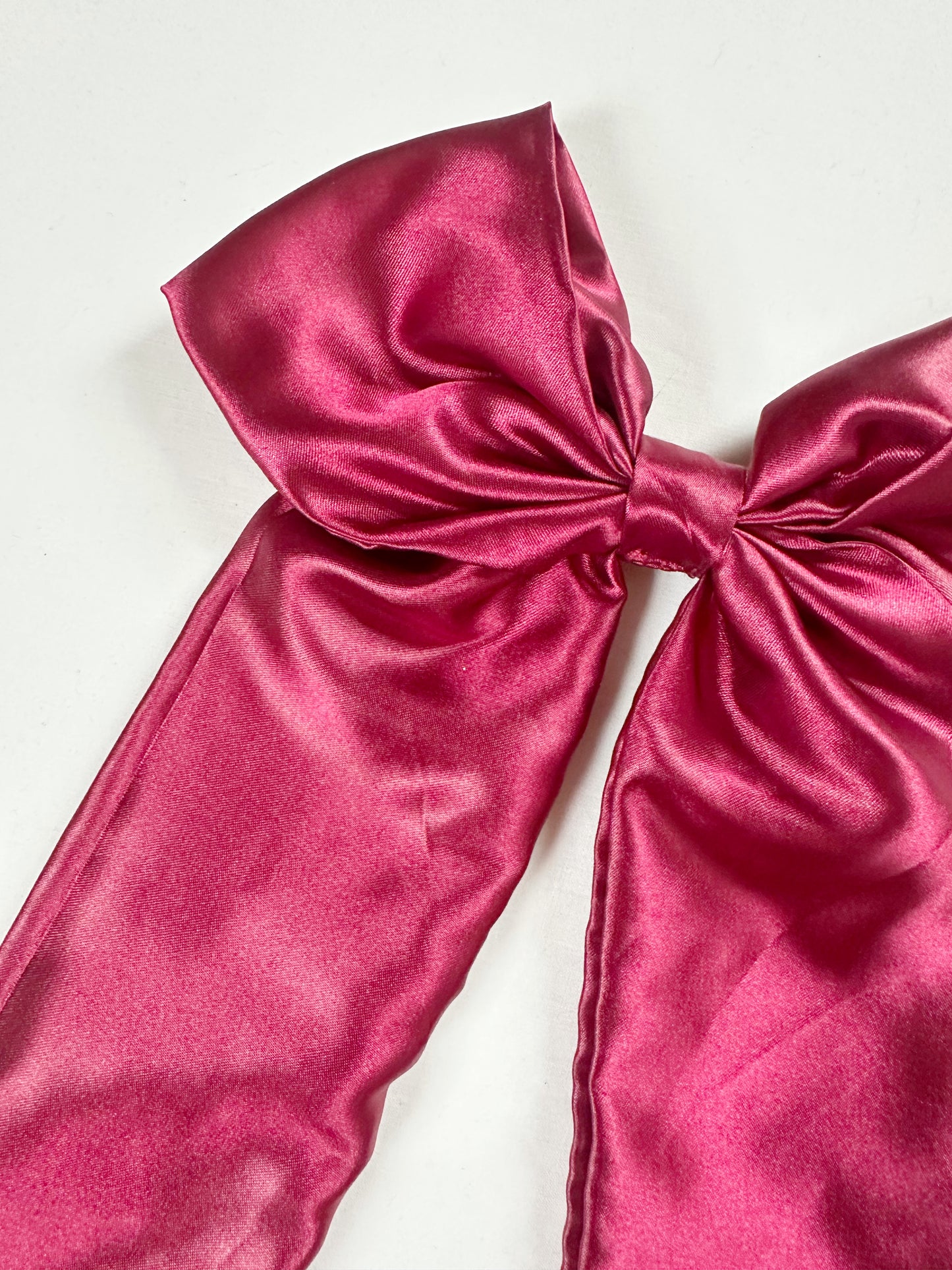 POWER Hair Bow in burgundy silk