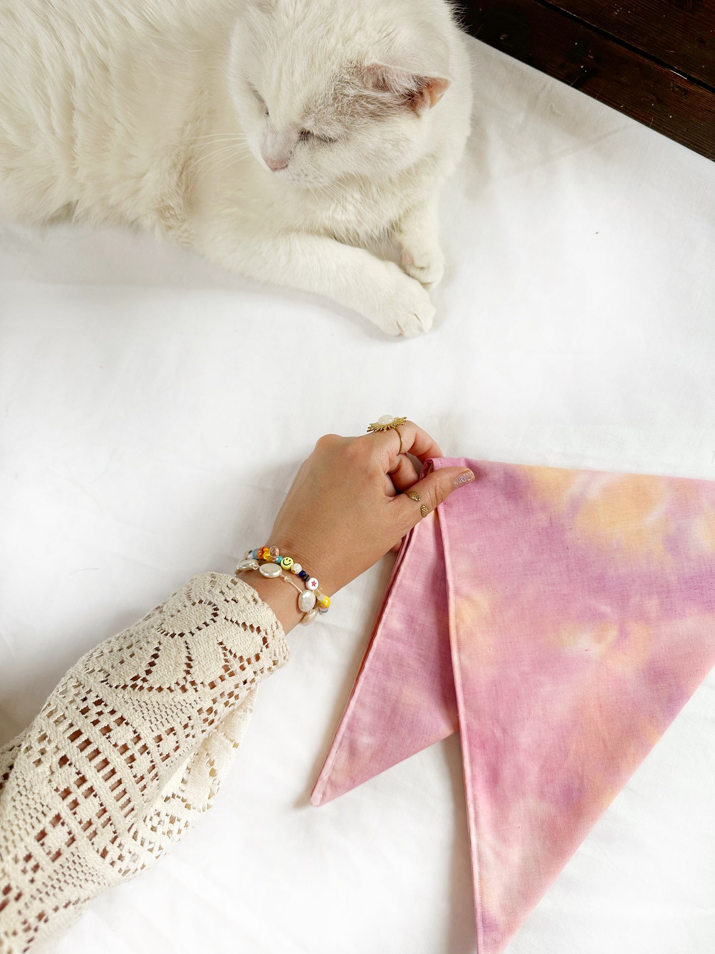 Bandana & neck scarf in sunset tie dye