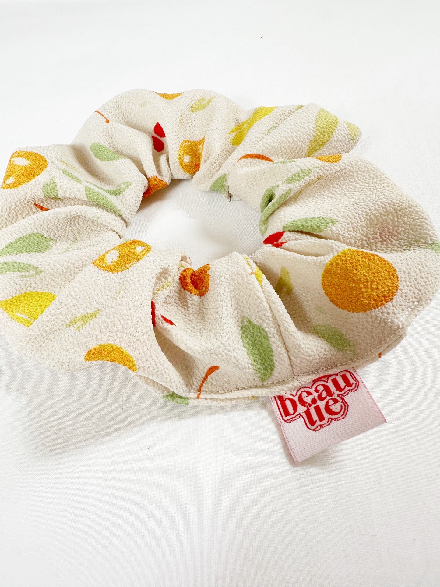 OG scrunchie in fruit print