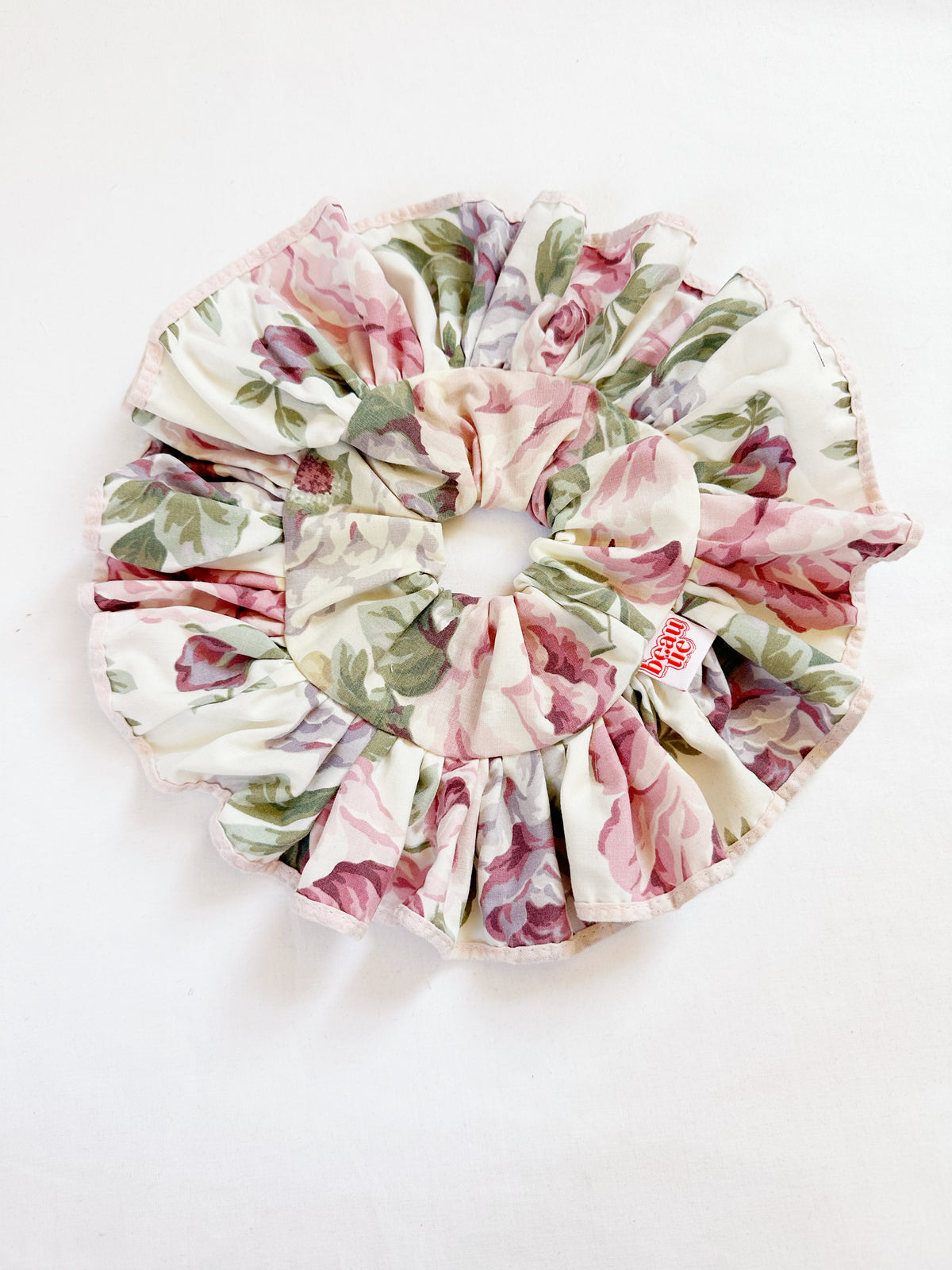 Frilly scrunchie in vintage Autumn floral