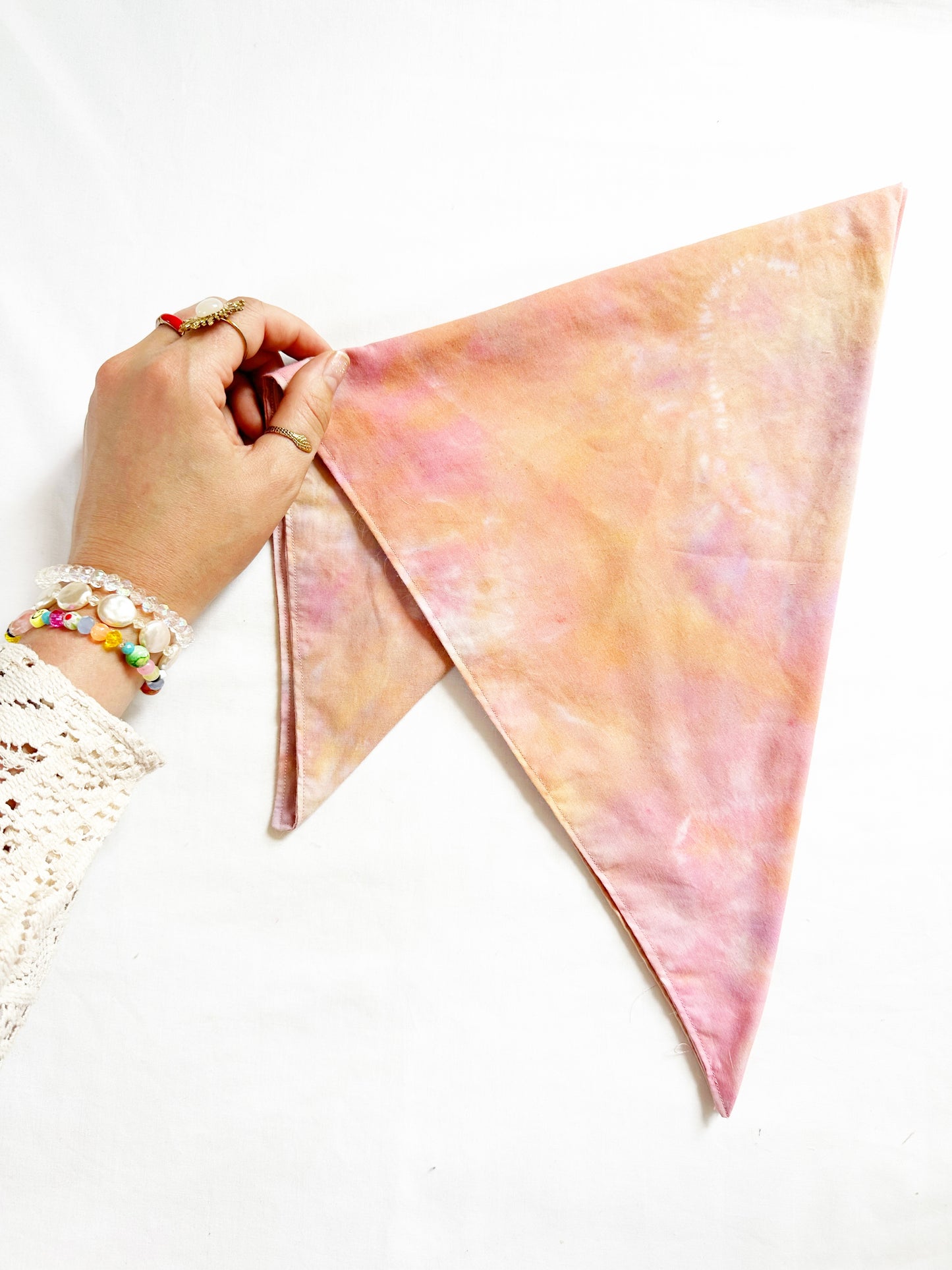 Bandana & neck scarf in sunset tie dye