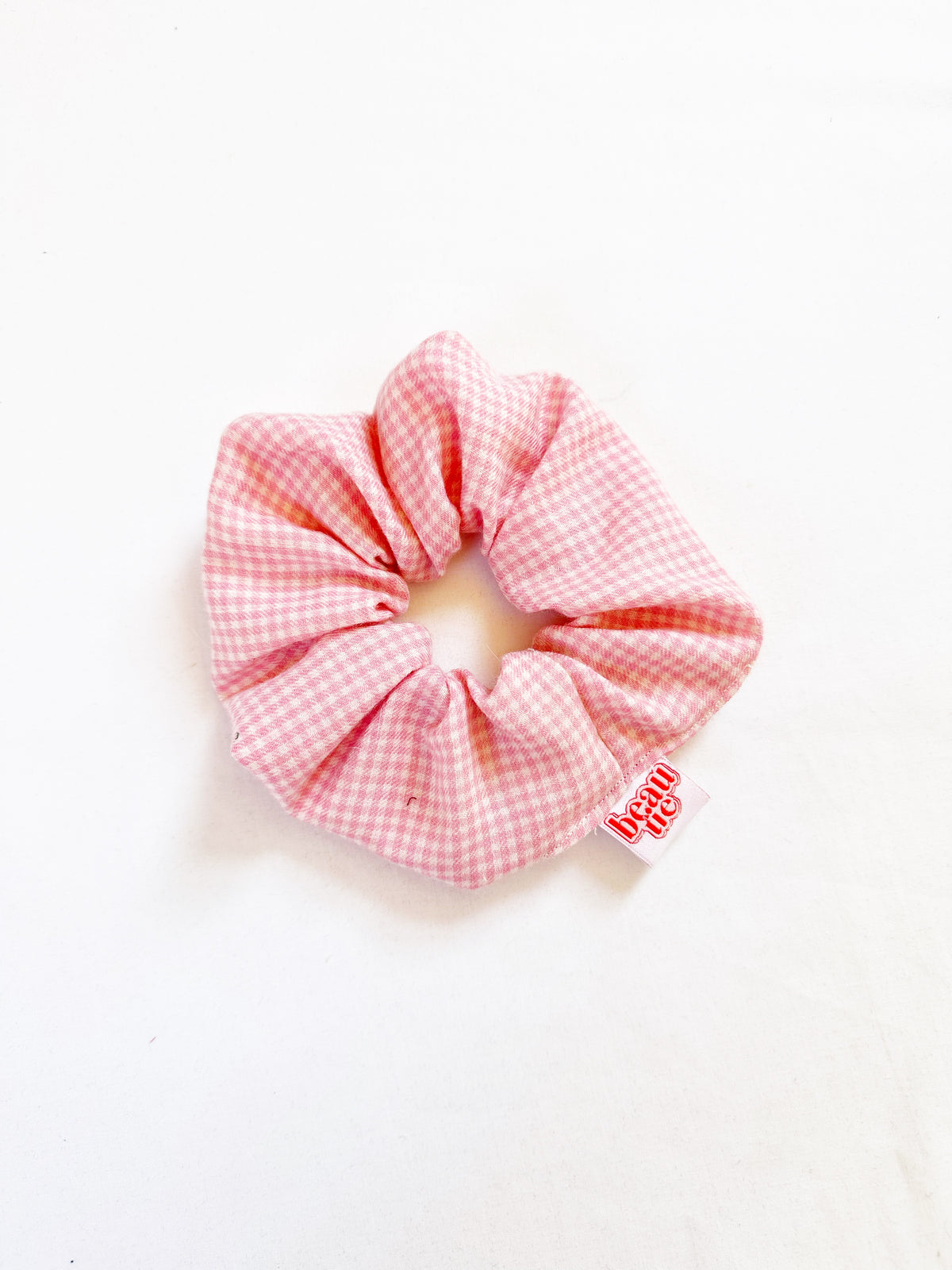 OG scrunchie in vintage pink gingham