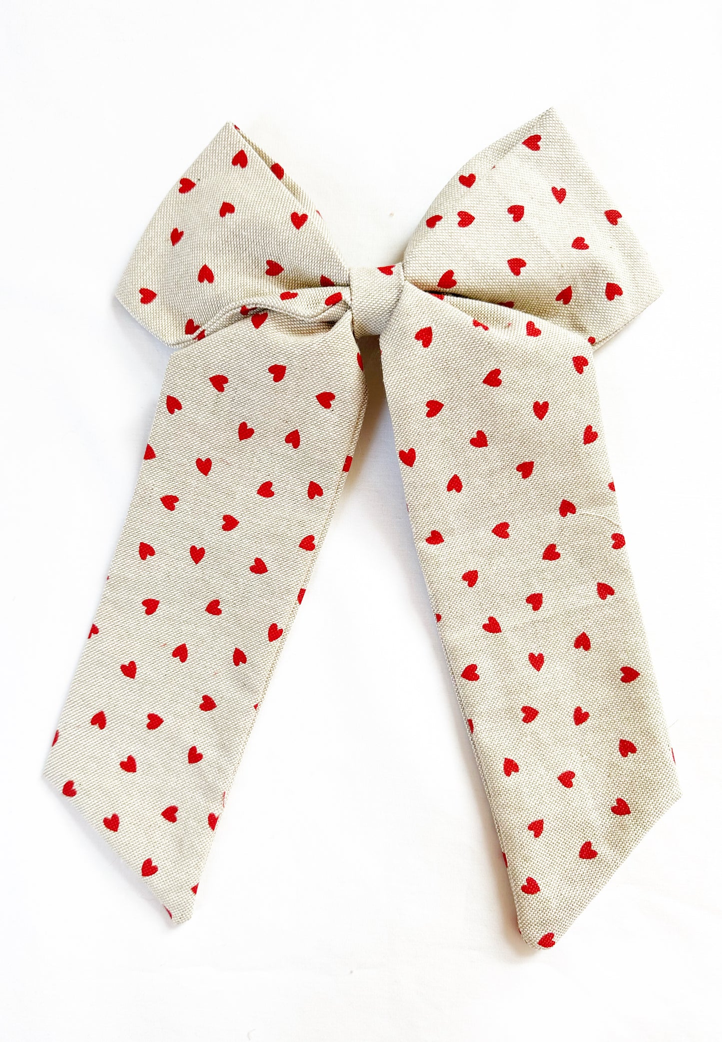 POWER Hair Bow in heart print