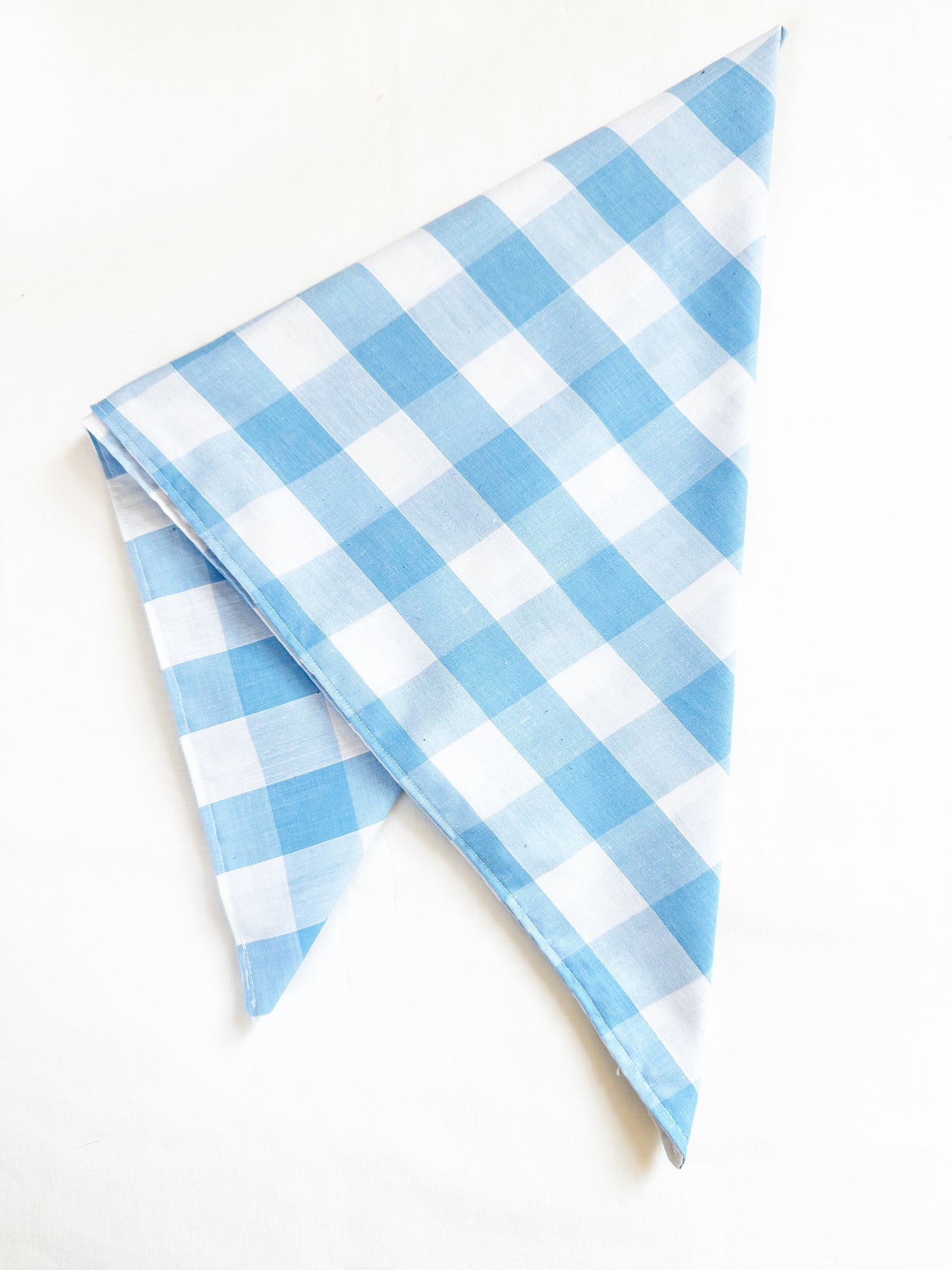 Bandana & neck scarf in blue white gingham