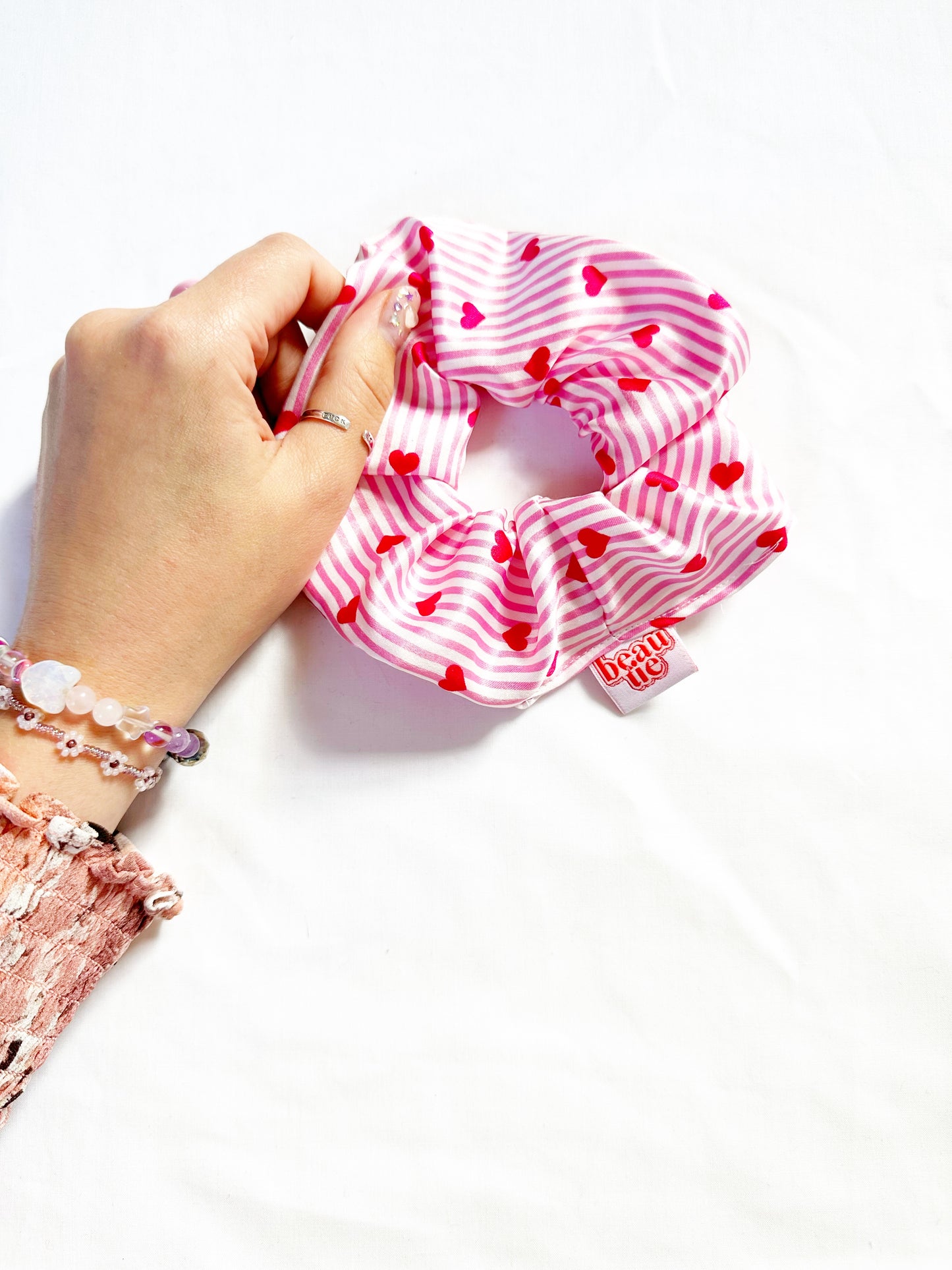 OG scrunchie in heart print