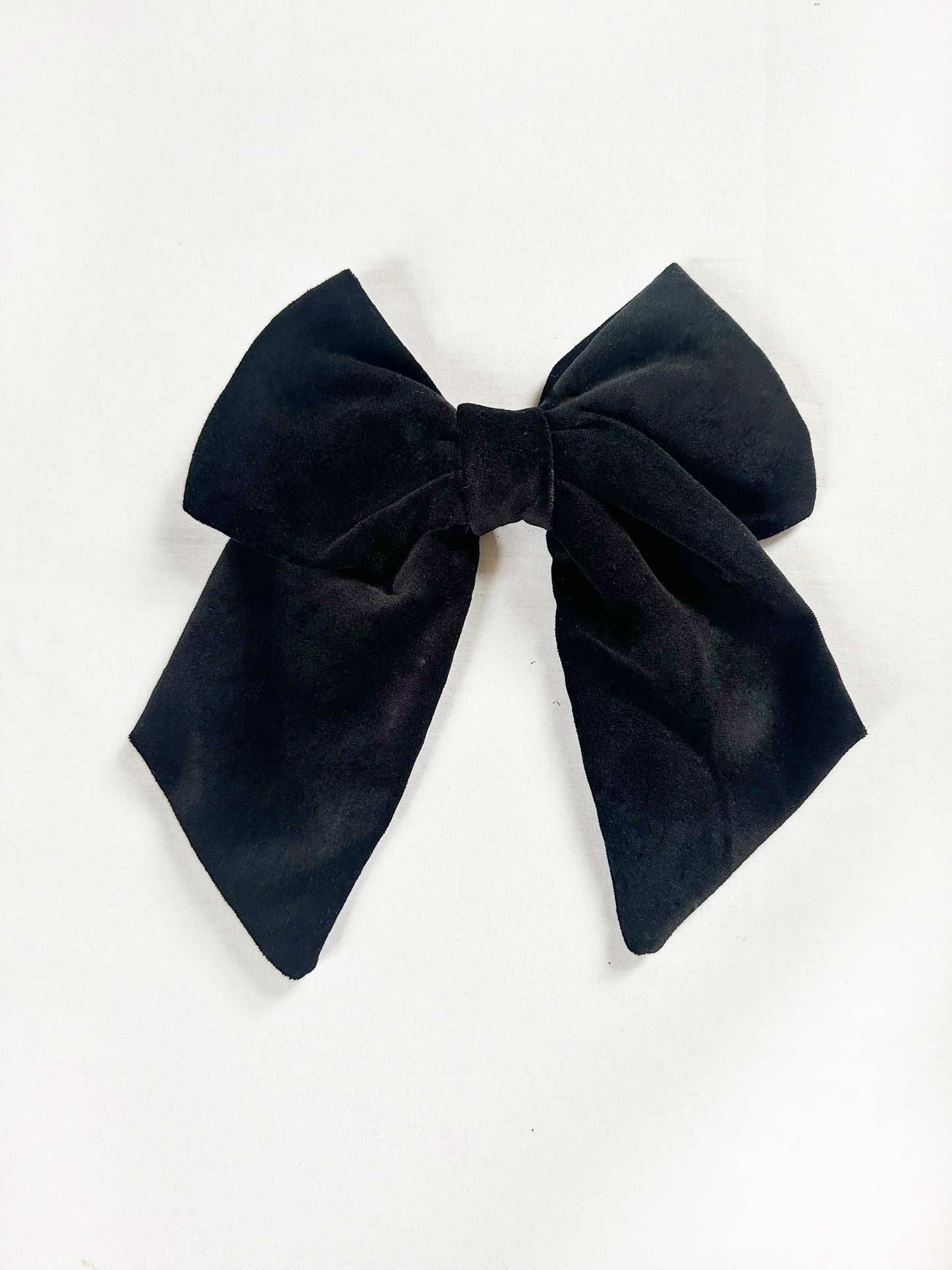 Hair Bow in black velvet