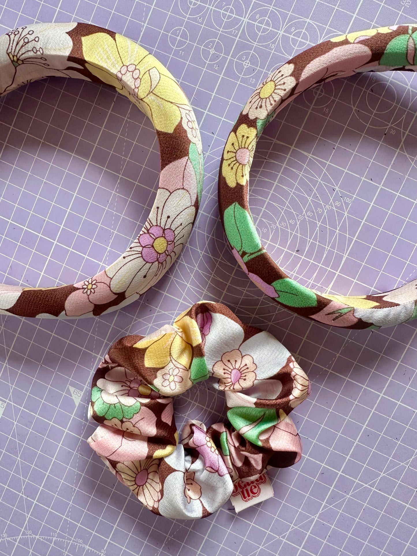 OG scrunchie in silky floral