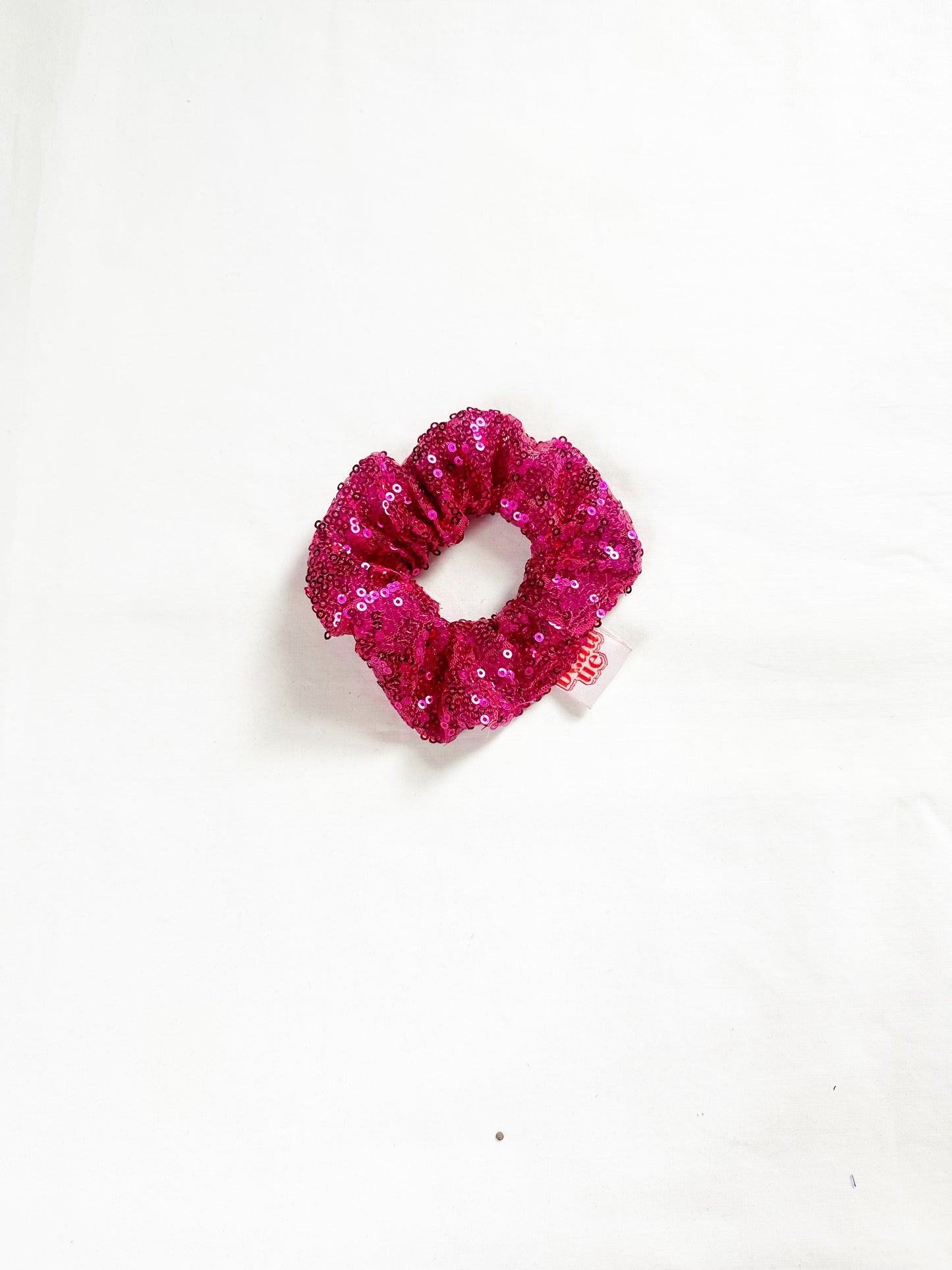 Mini scrunchie in pink sequins