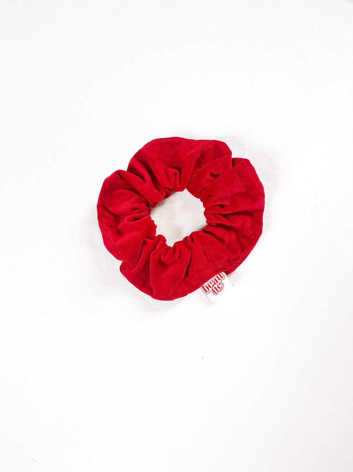 OG scrunchie in red velvet