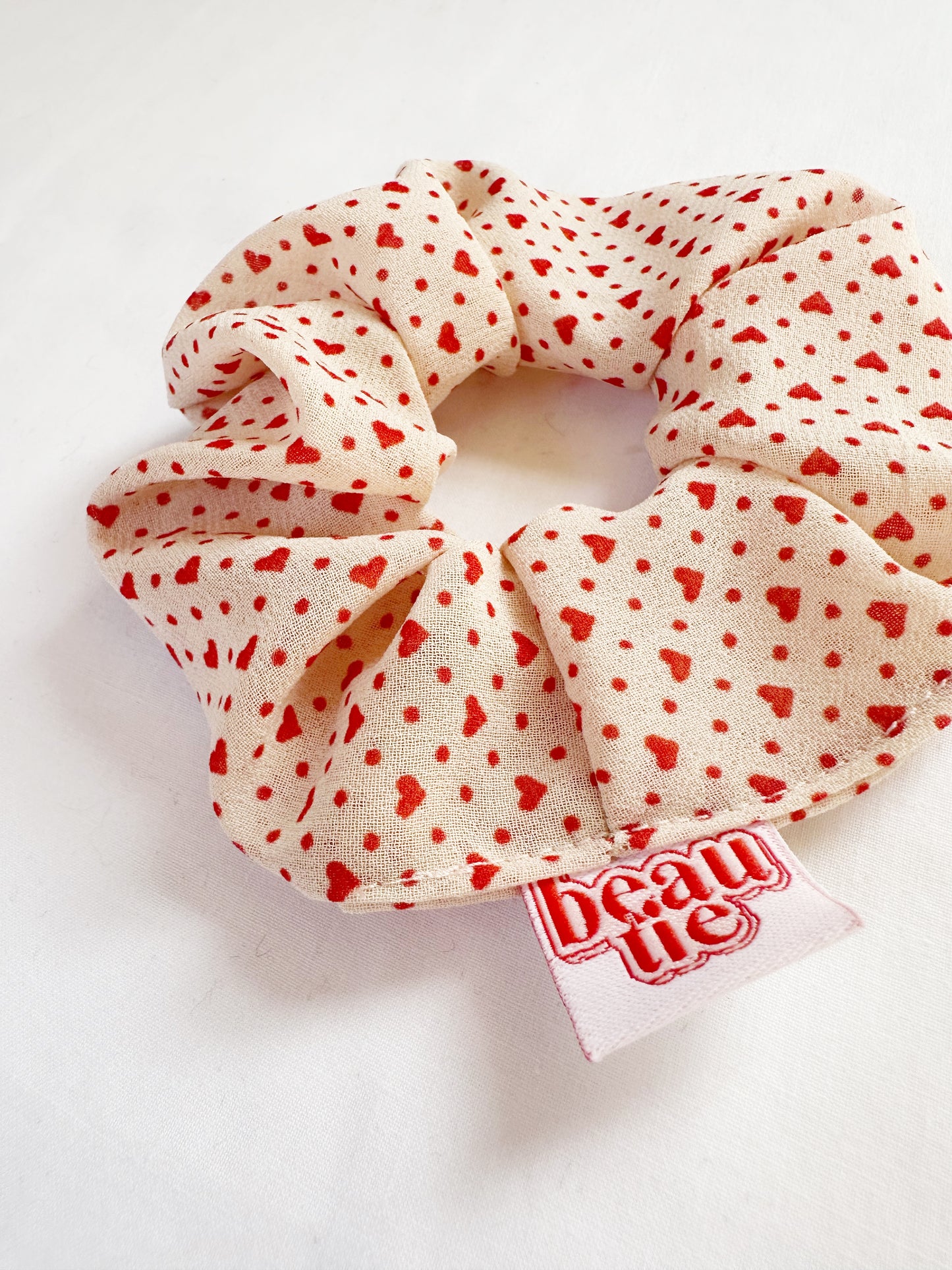 Mini scrunchie in vintage heart