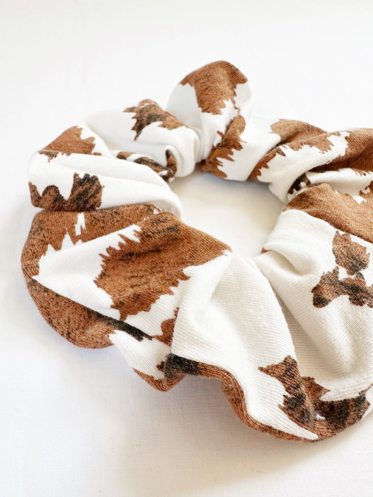 OG scrunchie in cow print