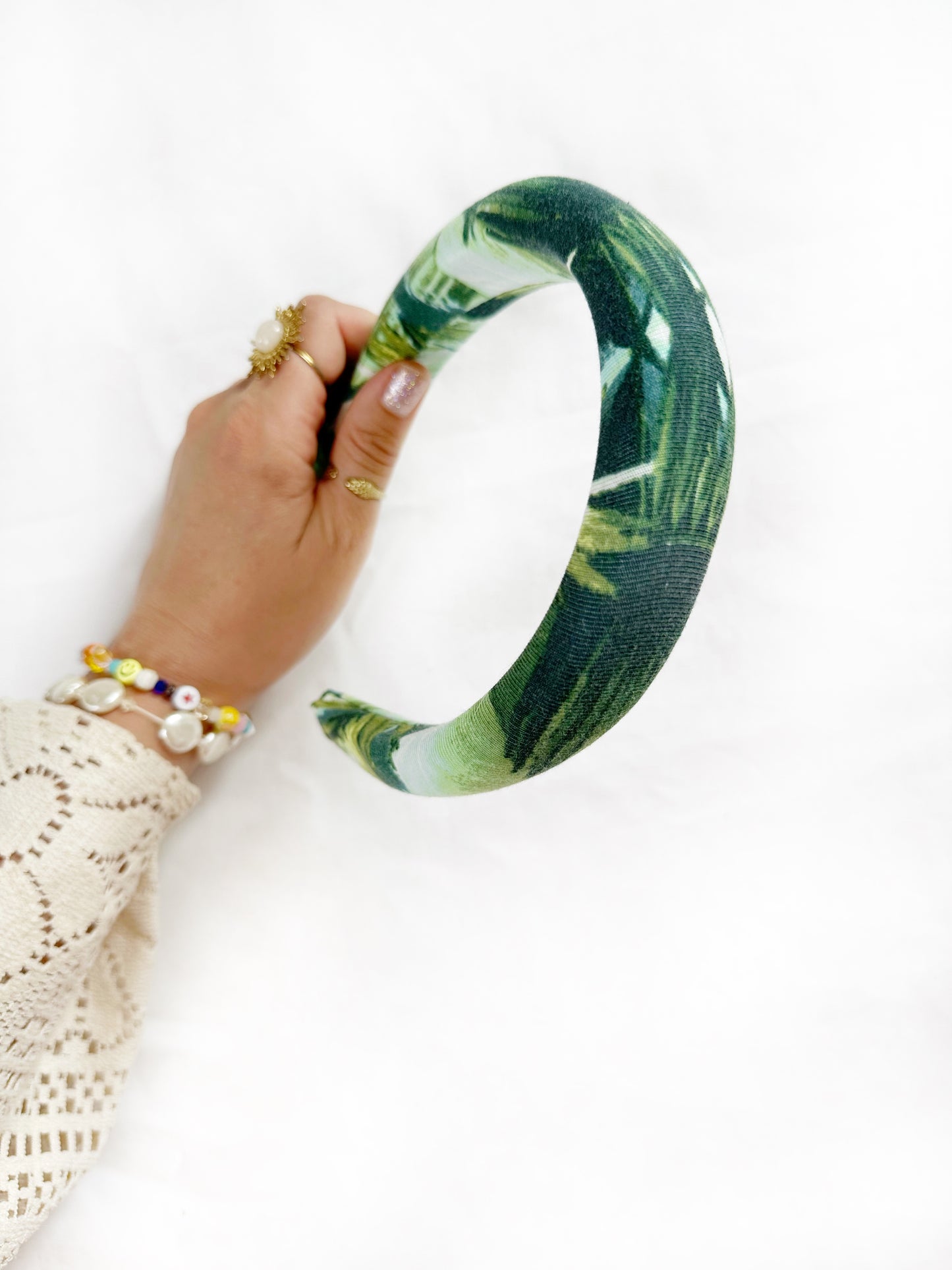 Classic Headband in palm leaf