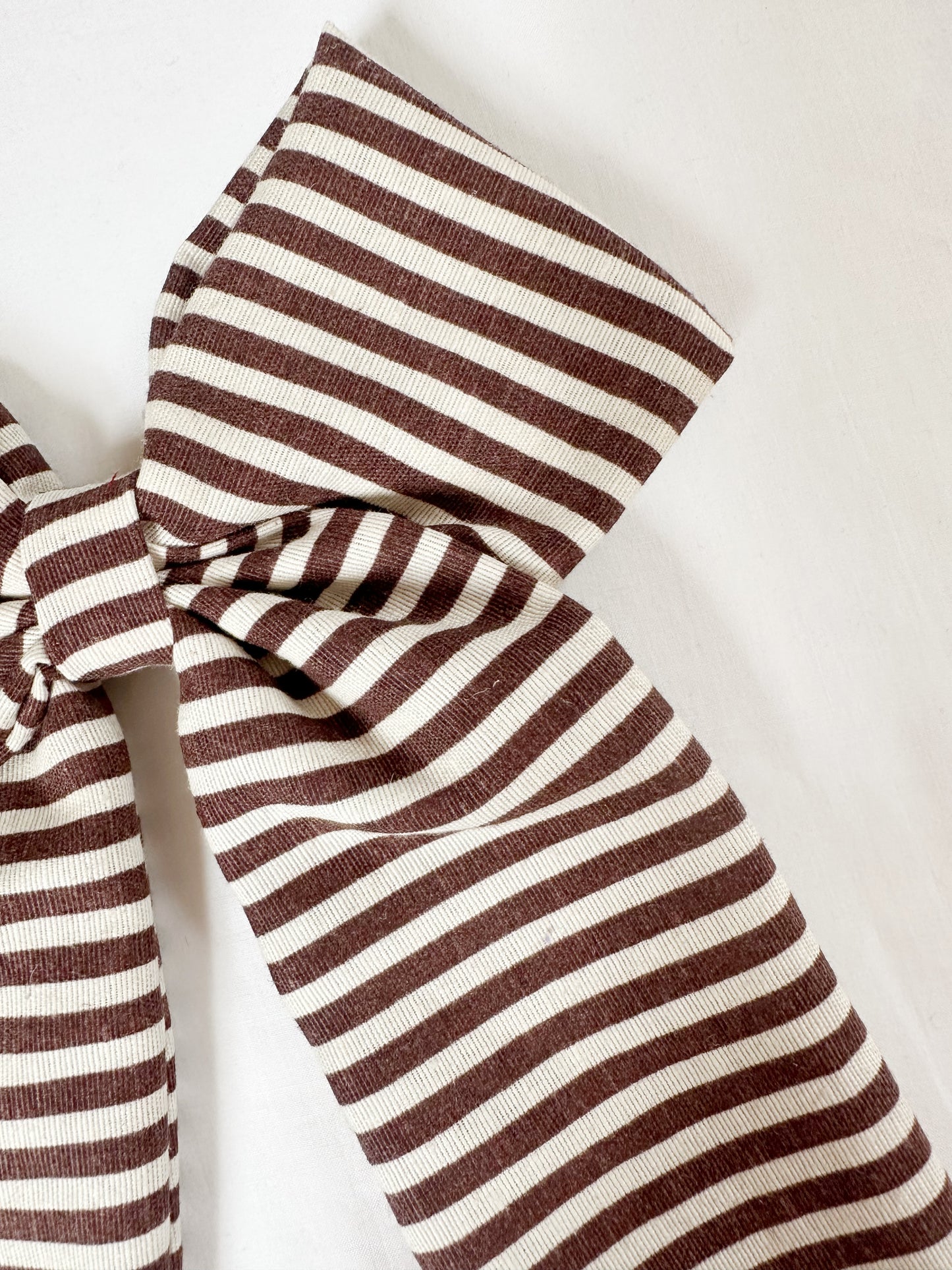POWER Hair Bow in brown stripe