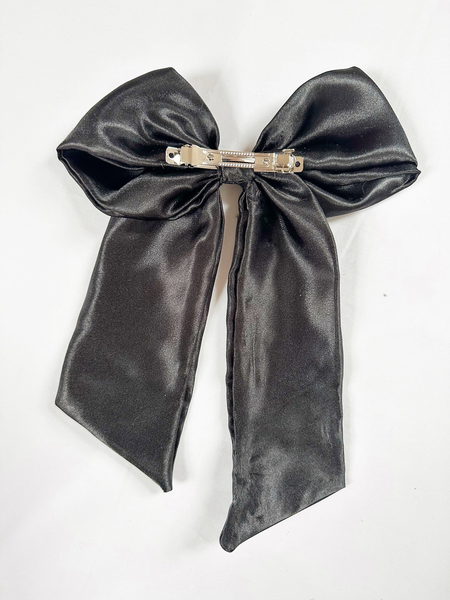 POWER Hair Bow in black silk