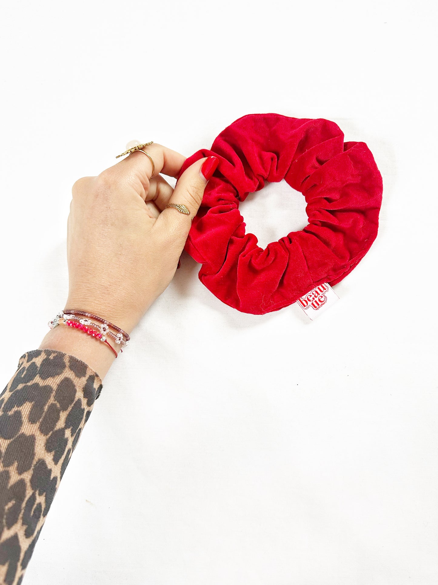 OG scrunchie in red velvet