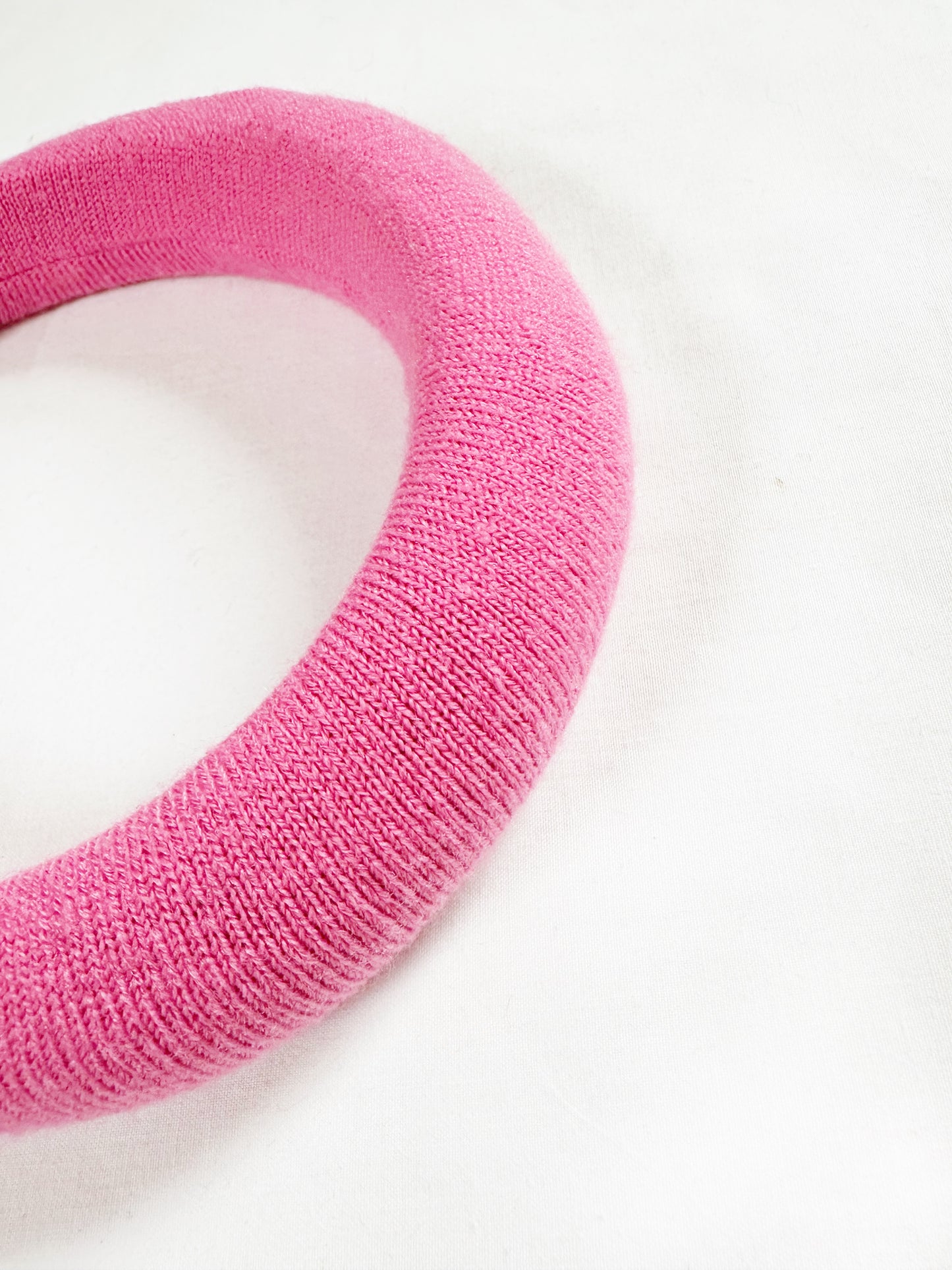 Padded Headband in pink wool
