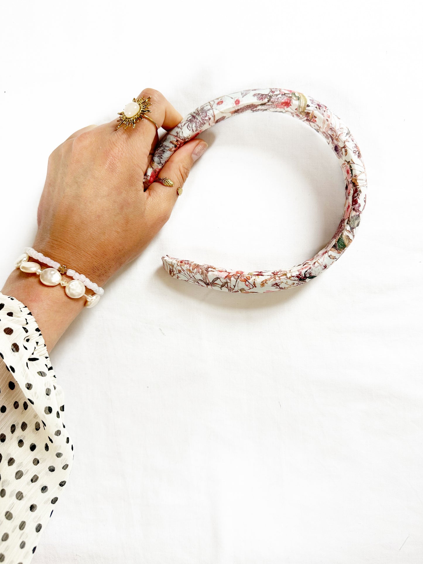 Liberty Classic Headband in pink wildflowers