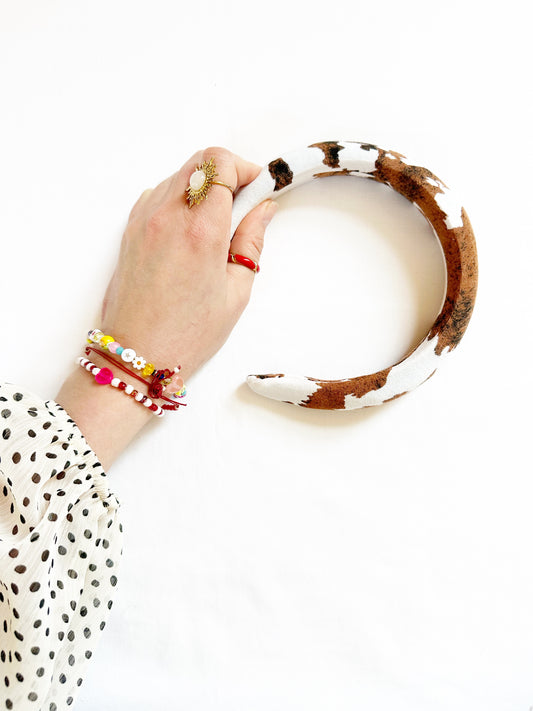 Classic Headband in cow print