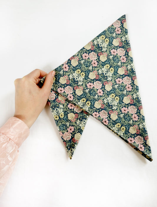 The Olive bandana & neck scarf in floral cotton