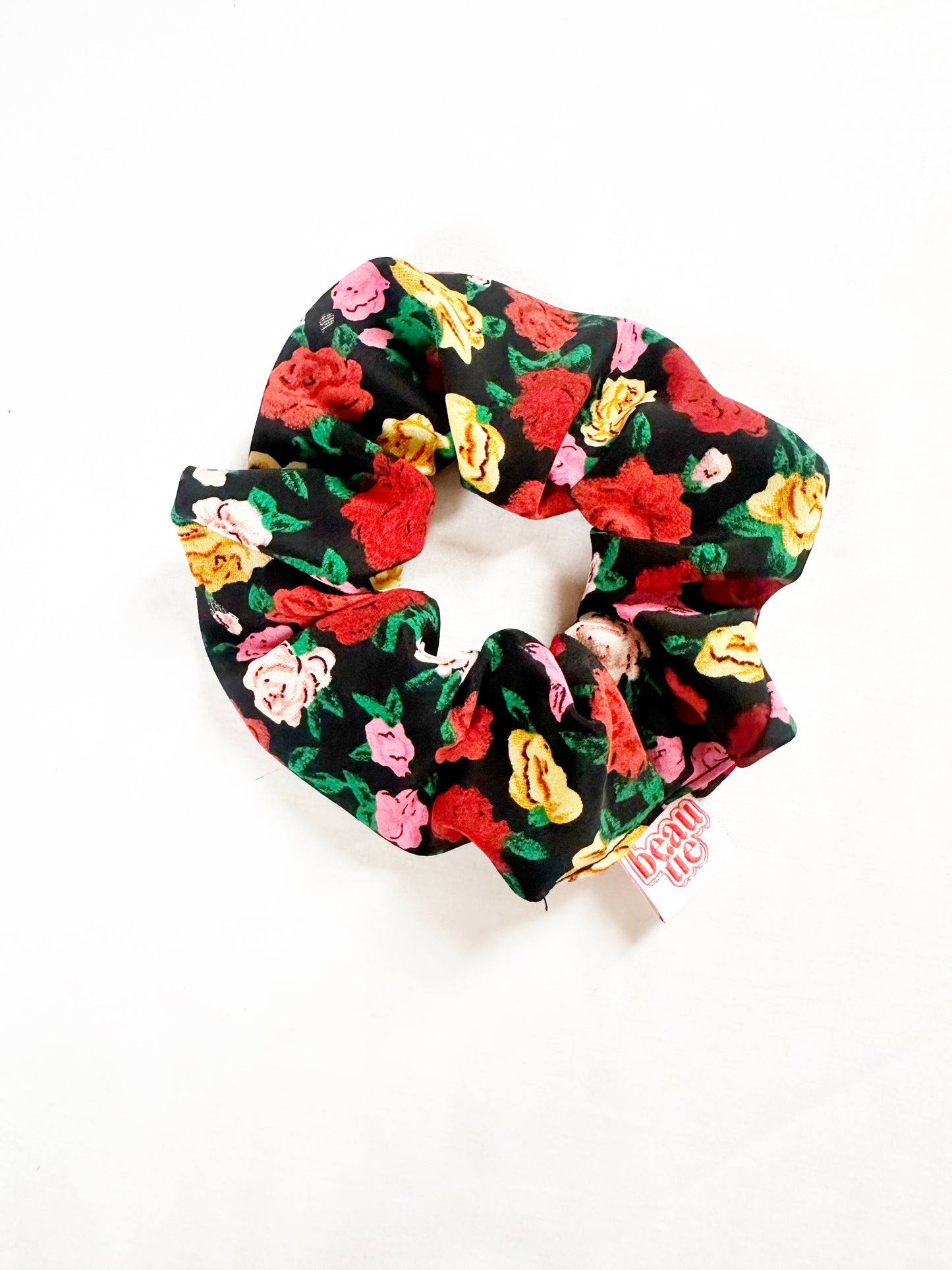 OG scrunchie in rose print