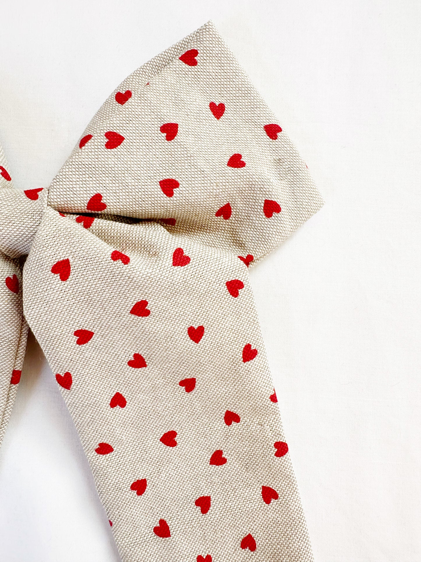 POWER Hair Bow in heart print