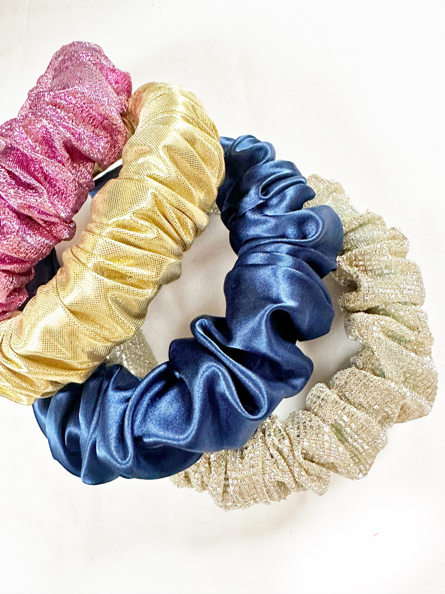 Ruffle Headband in royal blue