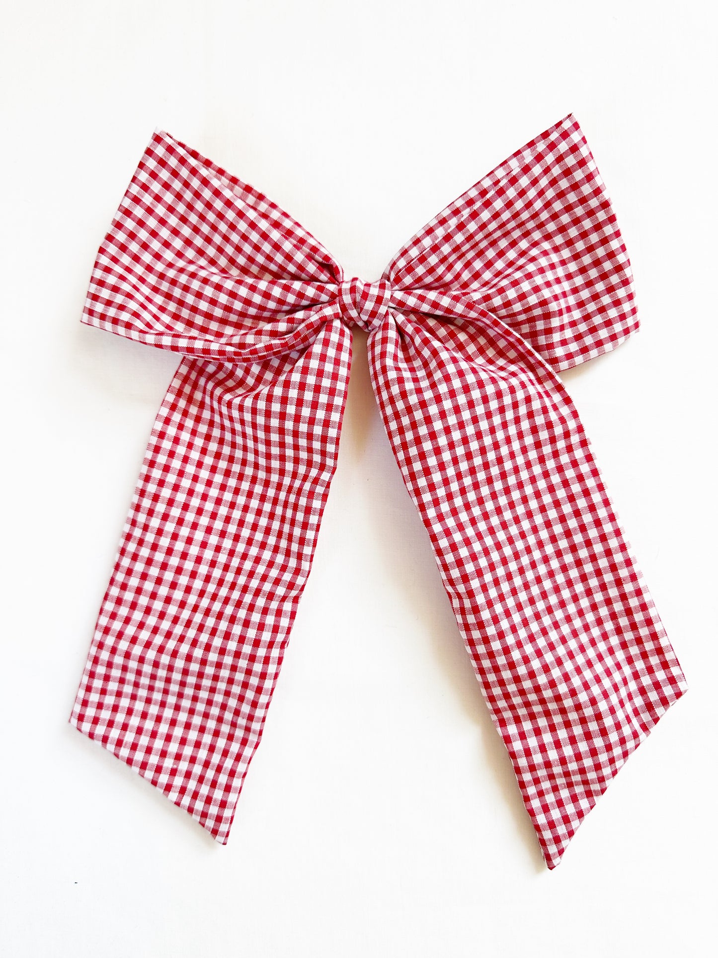 The Power Hair Bow in red gingham
