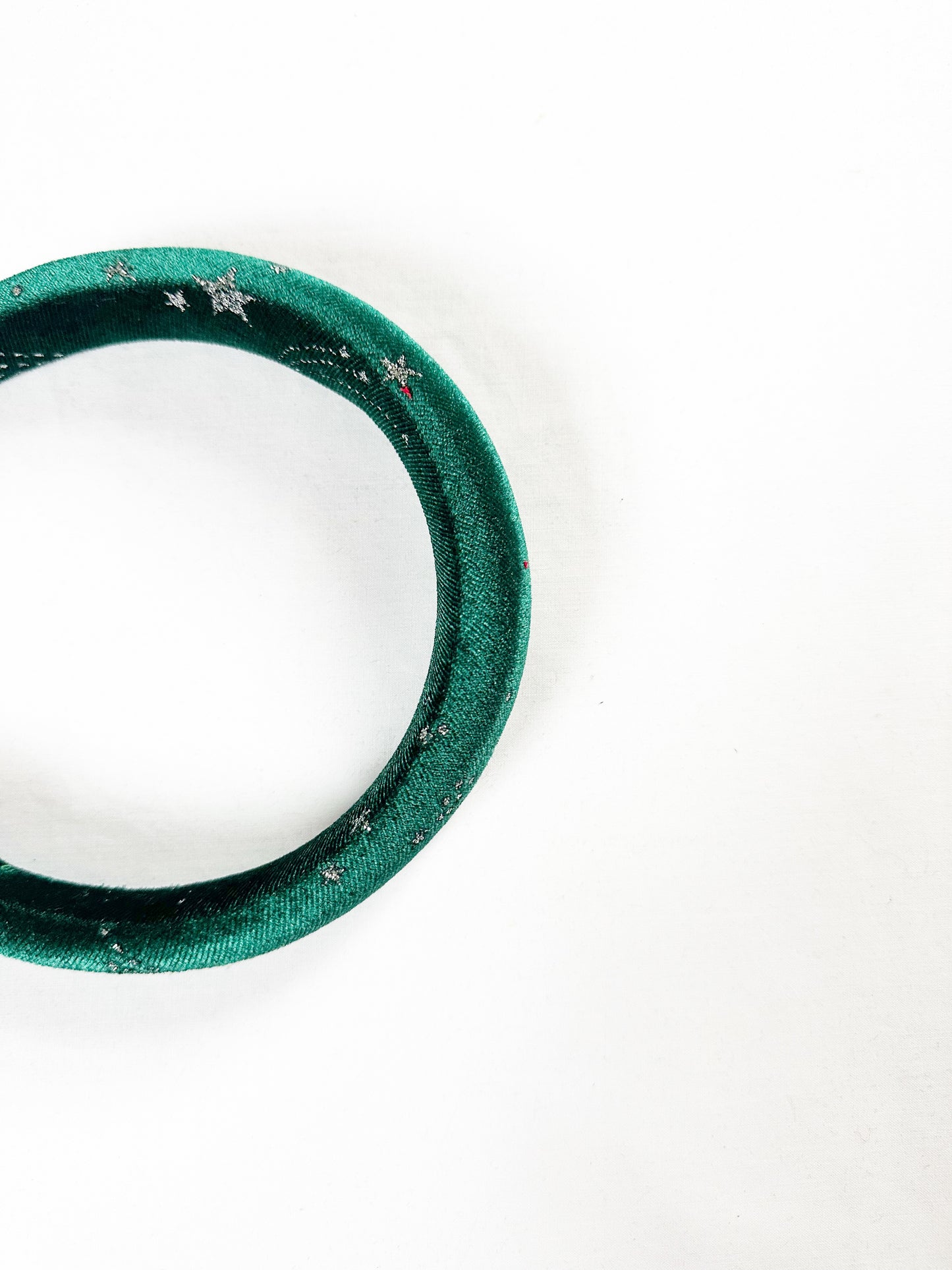 Classic Headband in green velvet star